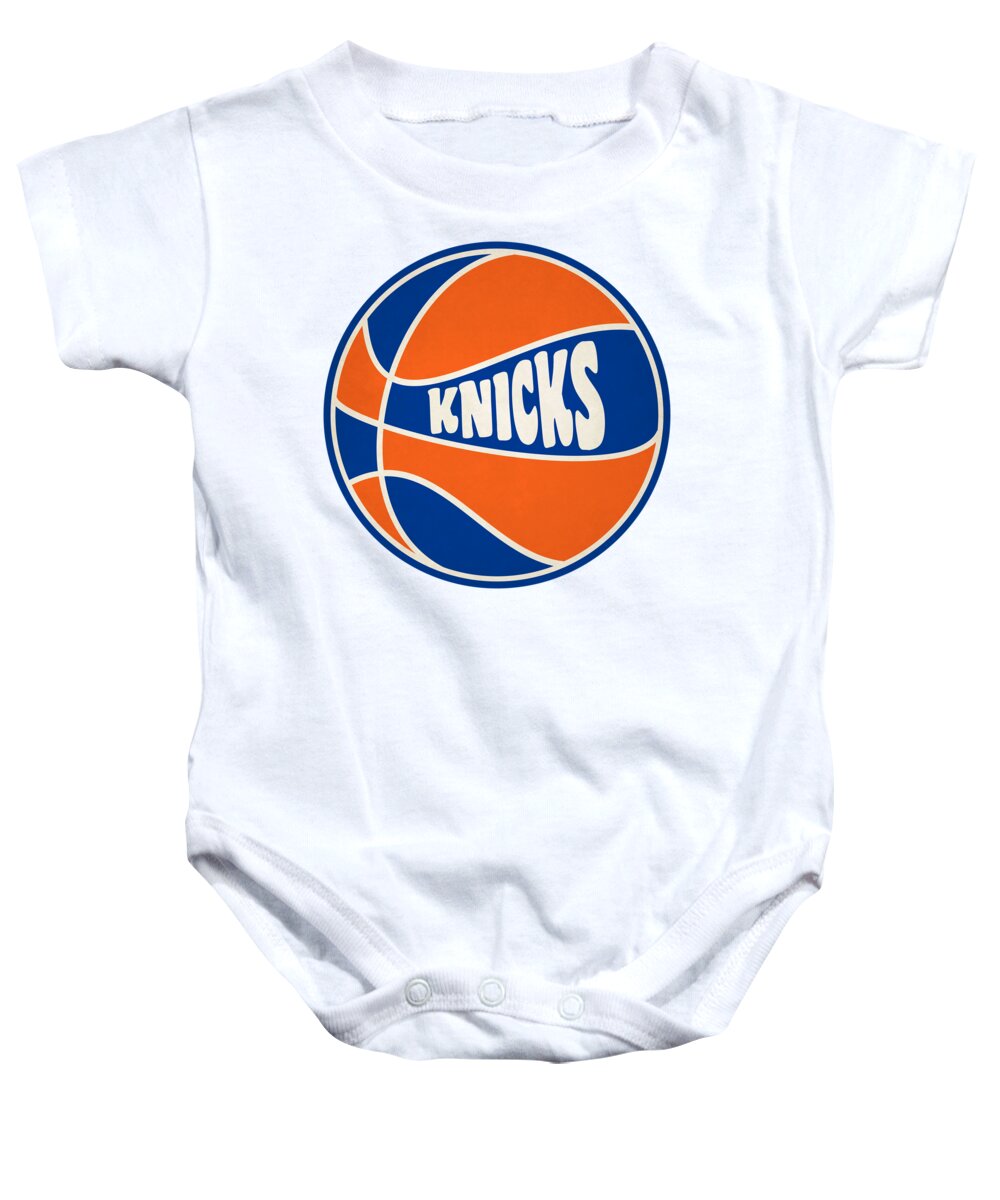 Knicks Baby Onesie featuring the photograph New York Knicks Retro Shirt by Joe Hamilton