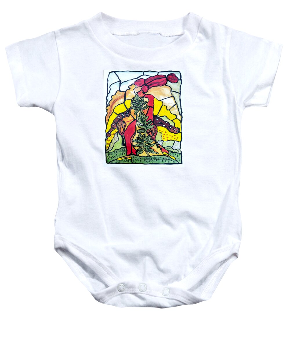 Earth Baby Onesie featuring the painting Of the Earth by Marilyn Brooks