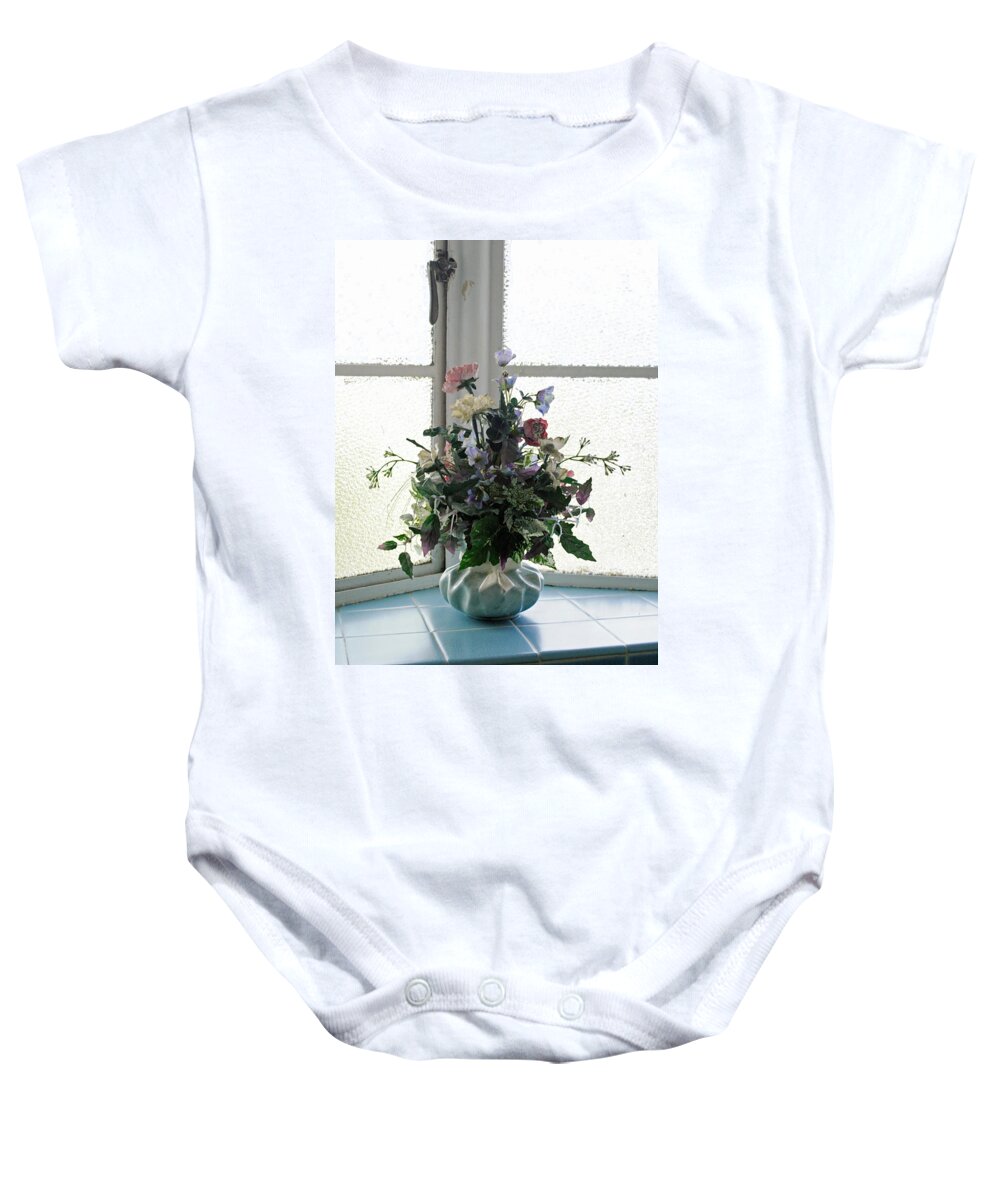 Flower Baby Onesie featuring the photograph On The Window by Masha Batkova