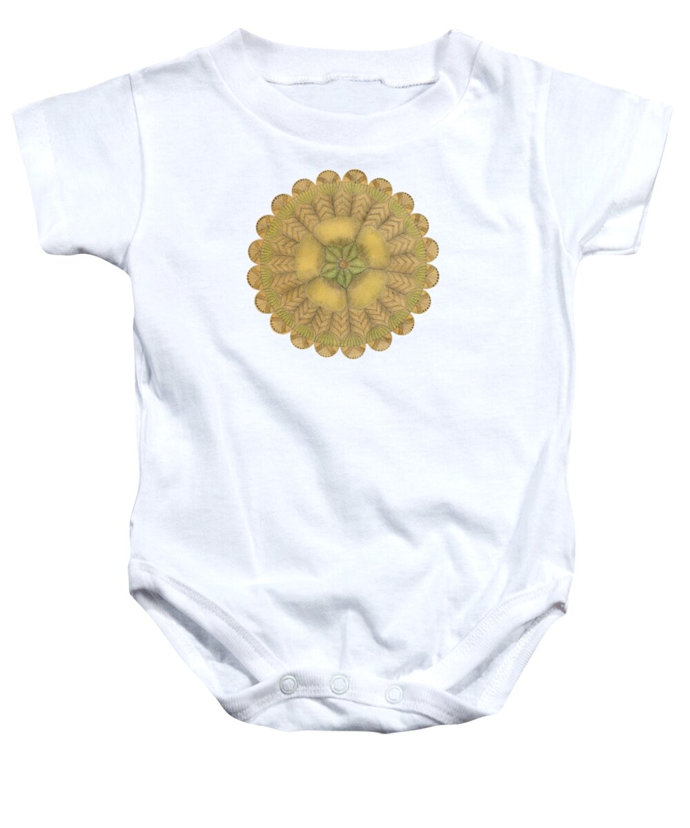 J Baby Onesie featuring the drawing Ouroboros ja089 by Dar Freeland