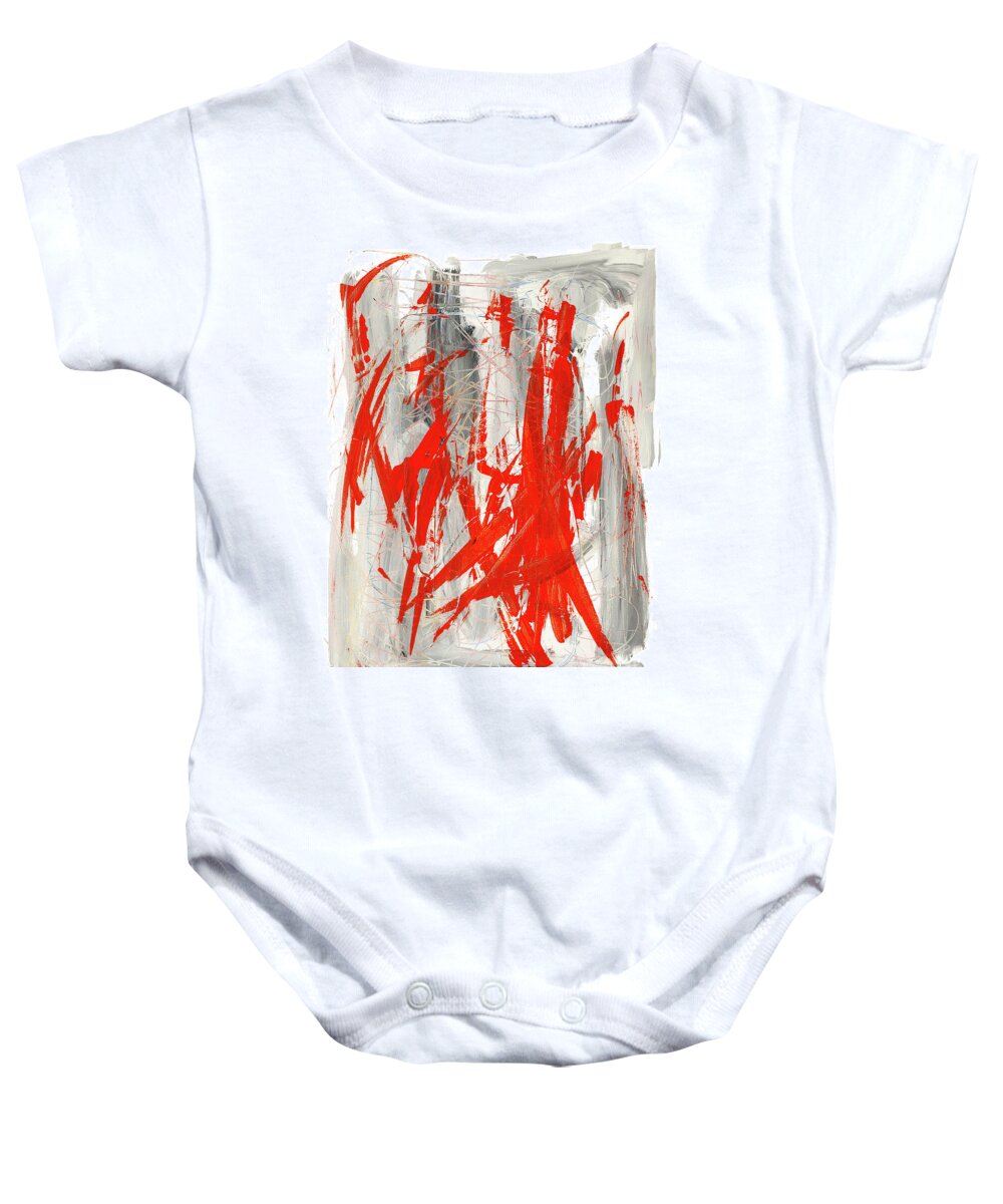 Pain Baby Onesie featuring the painting Pain by Bjorn Sjogren