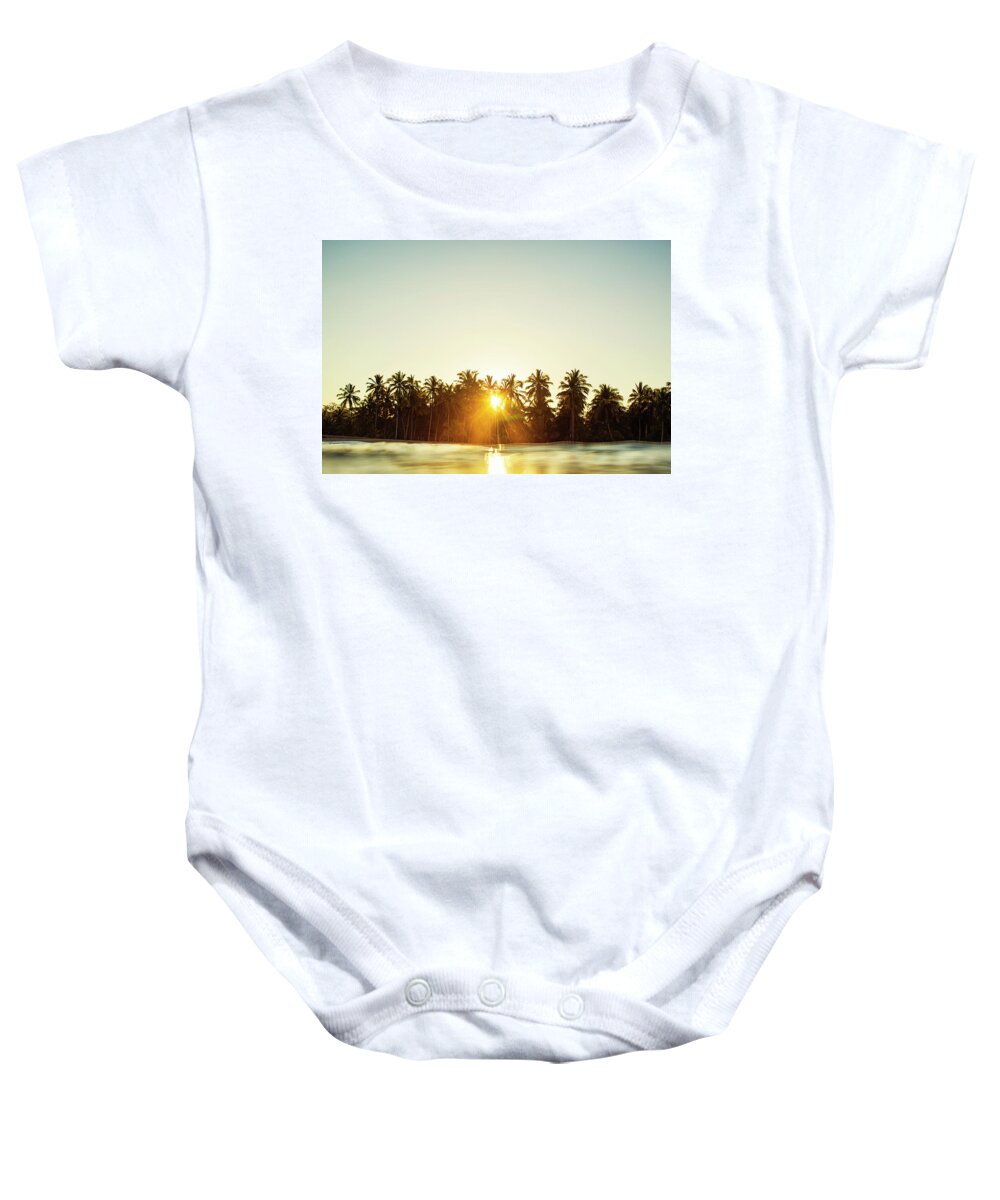 Surfing Baby Onesie featuring the photograph Palms And Rays by Nik West