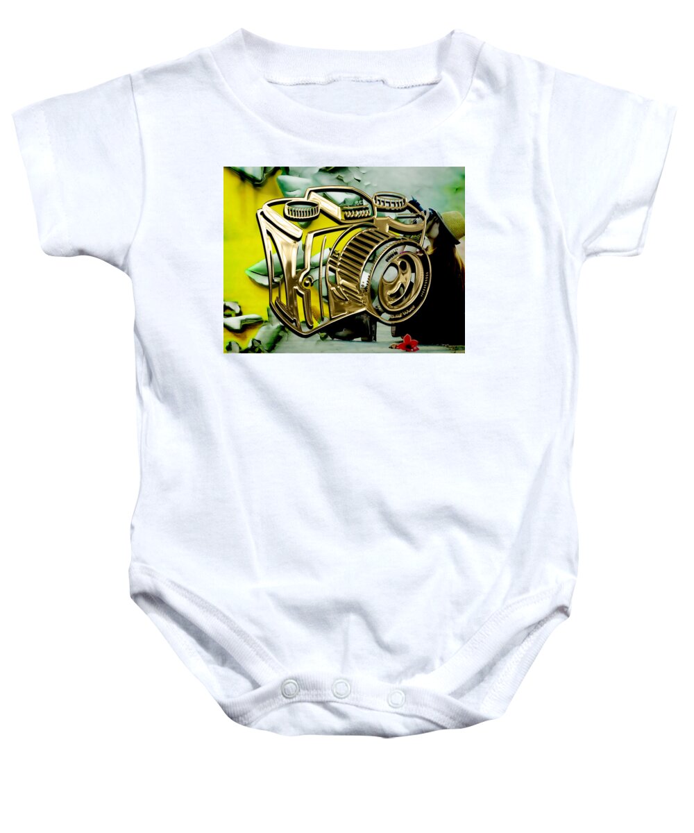 Camera Baby Onesie featuring the mixed media Perfect Shot Camera Collection by Marvin Blaine