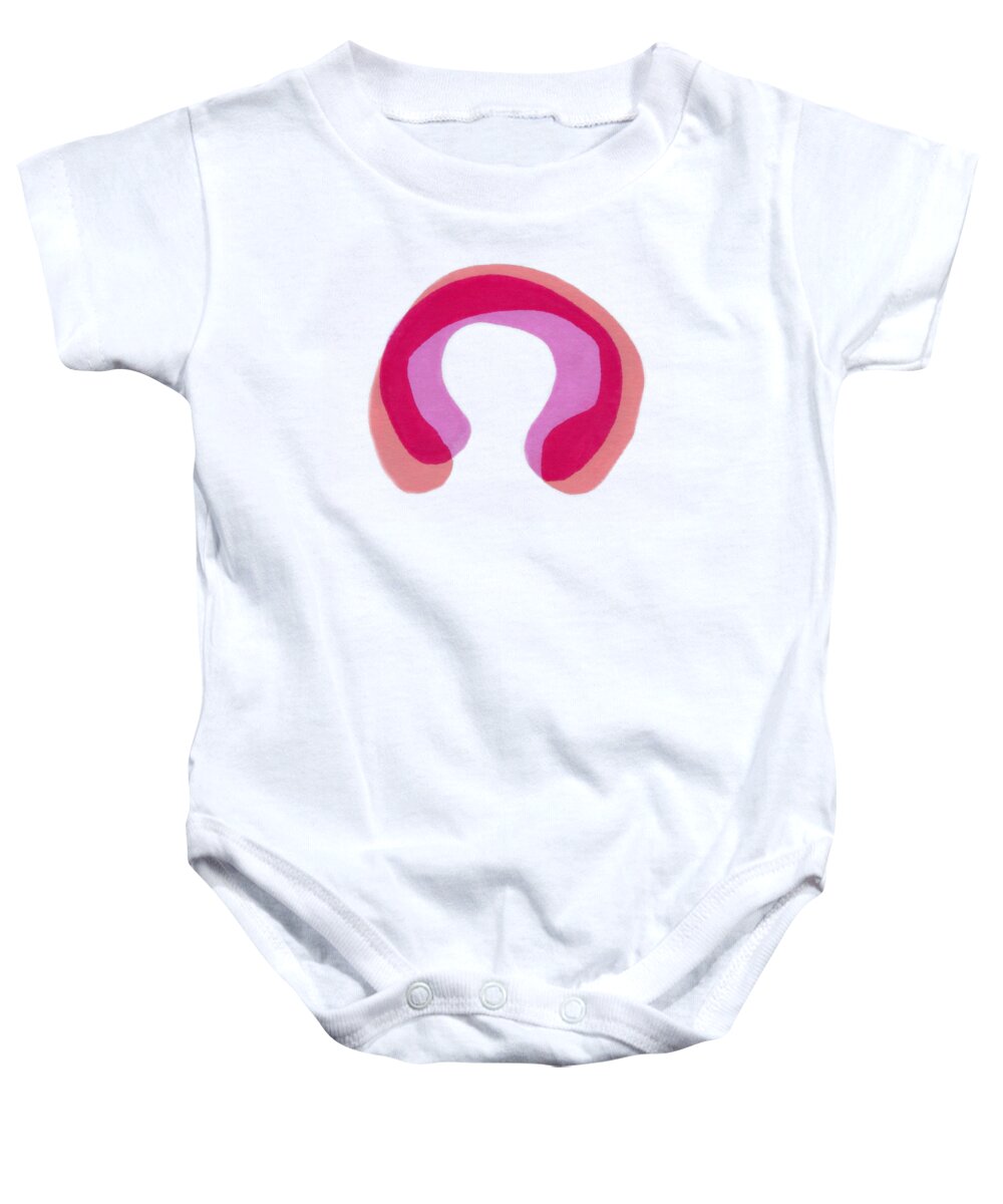 Pink Baby Onesie featuring the digital art Pink Study by Michelle Calkins