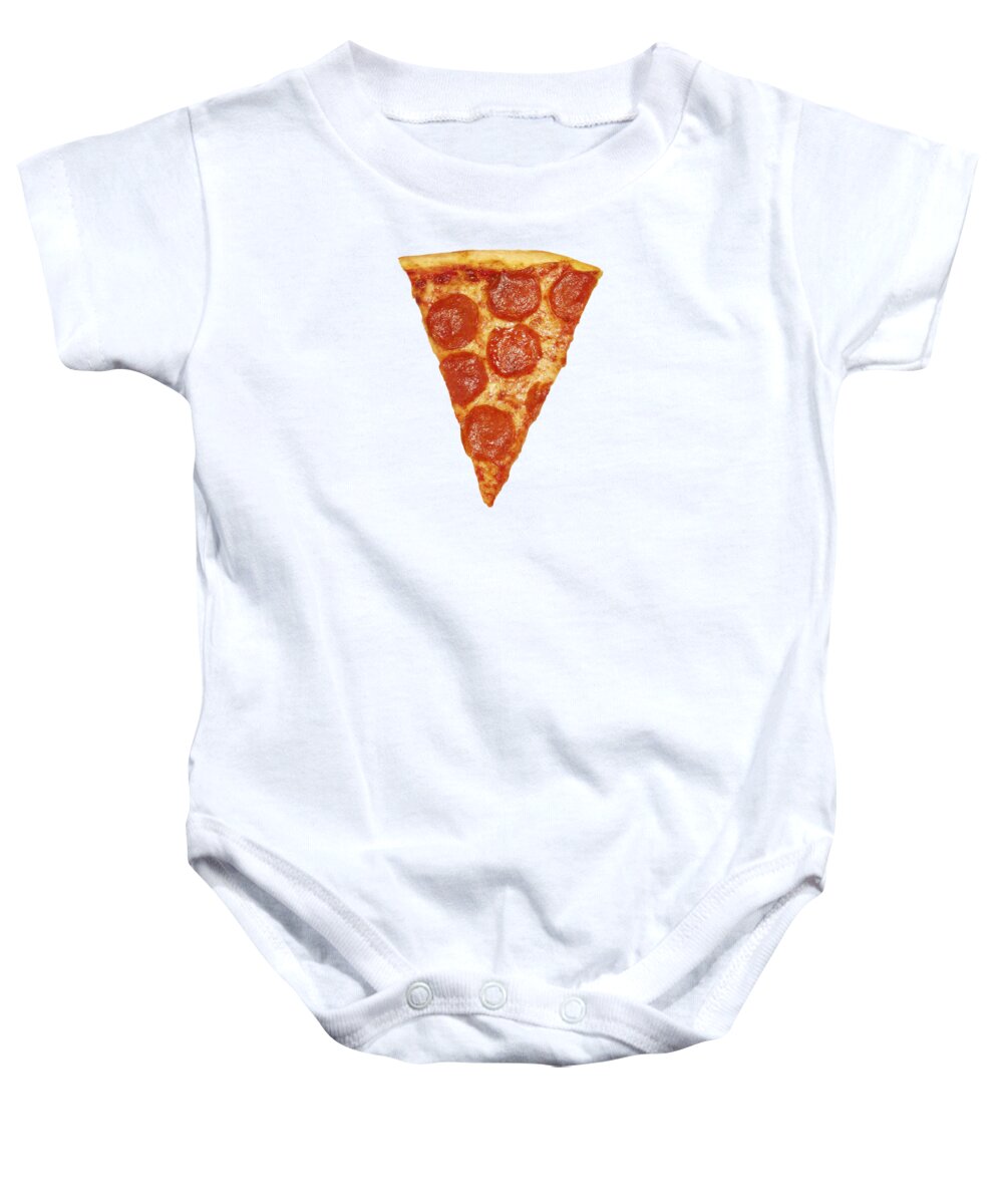 Pizza Baby Onesie featuring the photograph Pizza Slice by Diane Diederich