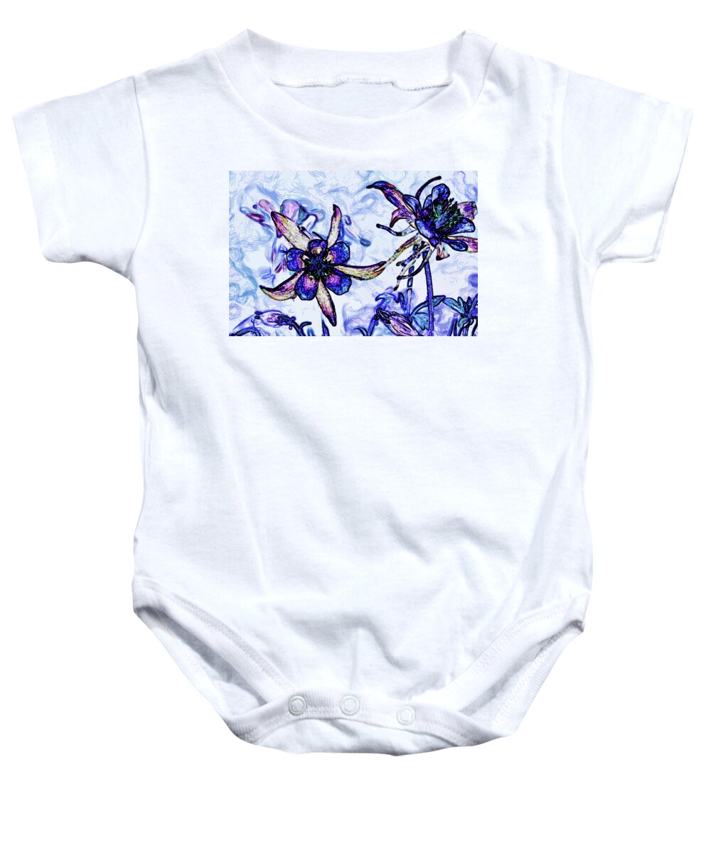 Nature Baby Onesie featuring the mixed media Poetry In Motion 3 by Angelina Tamez