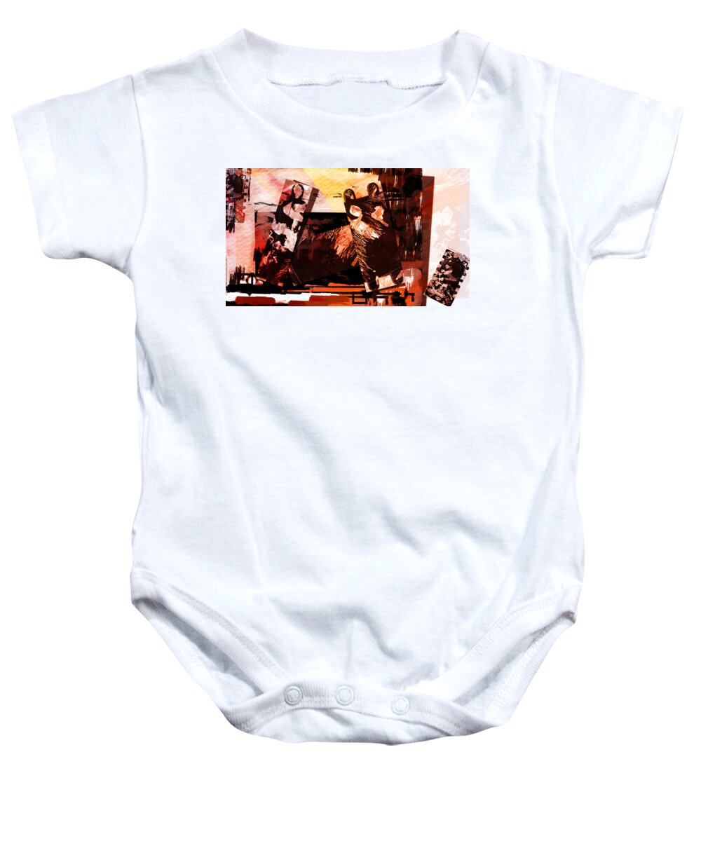 Abstract Baby Onesie featuring the digital art Puzzle Guide by Art Di