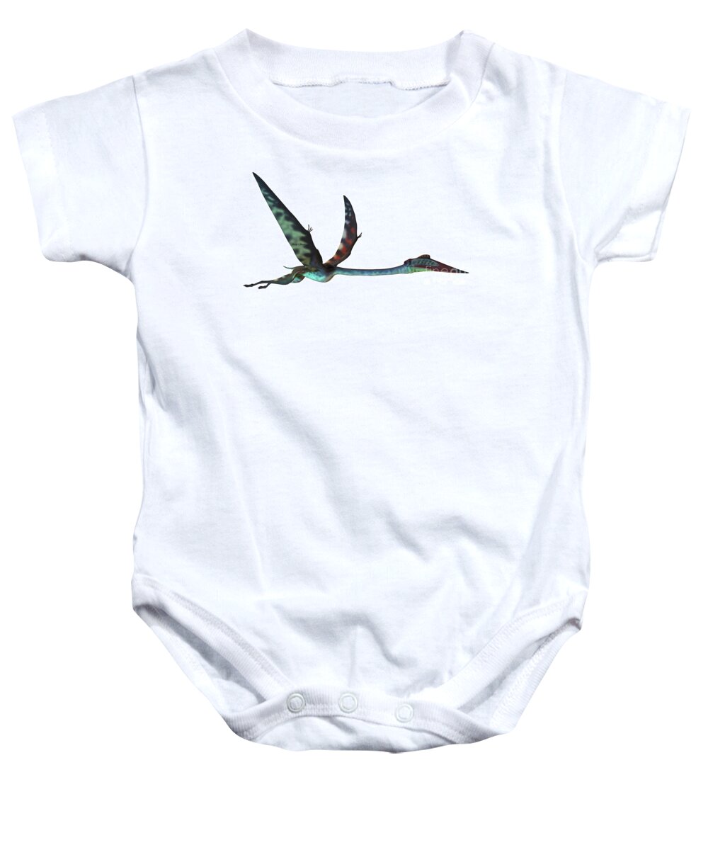 Quetzalcoatlus Baby Onesie featuring the painting Quetzalcoatlus Profile by Corey Ford