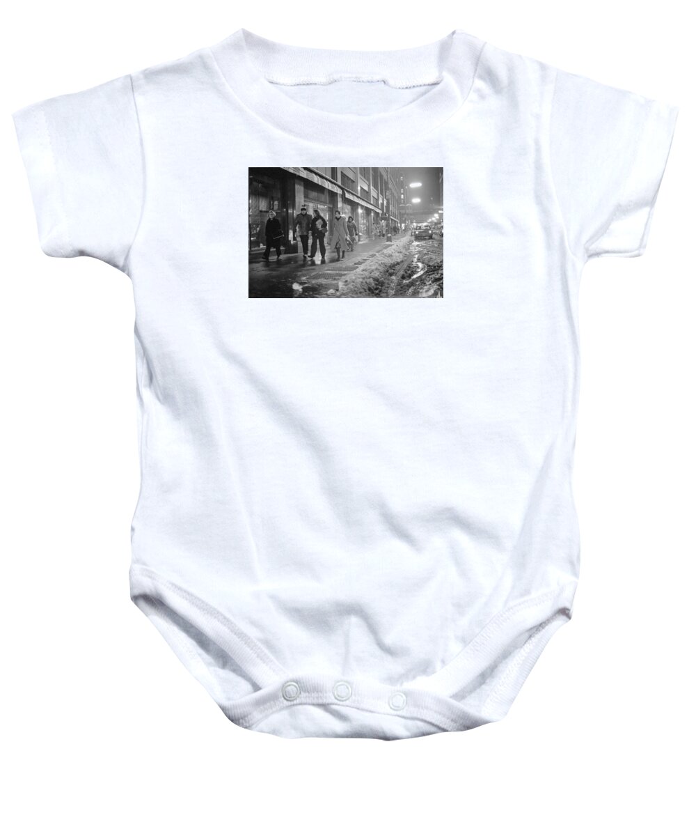 Actions Baby Onesie featuring the photograph Quitting time for Daytons staff by Mike Evangelist