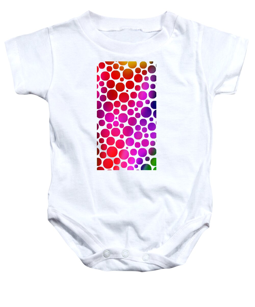 Phone Baby Onesie featuring the painting Rainbow Bubbles Phone Case by Edward Fielding