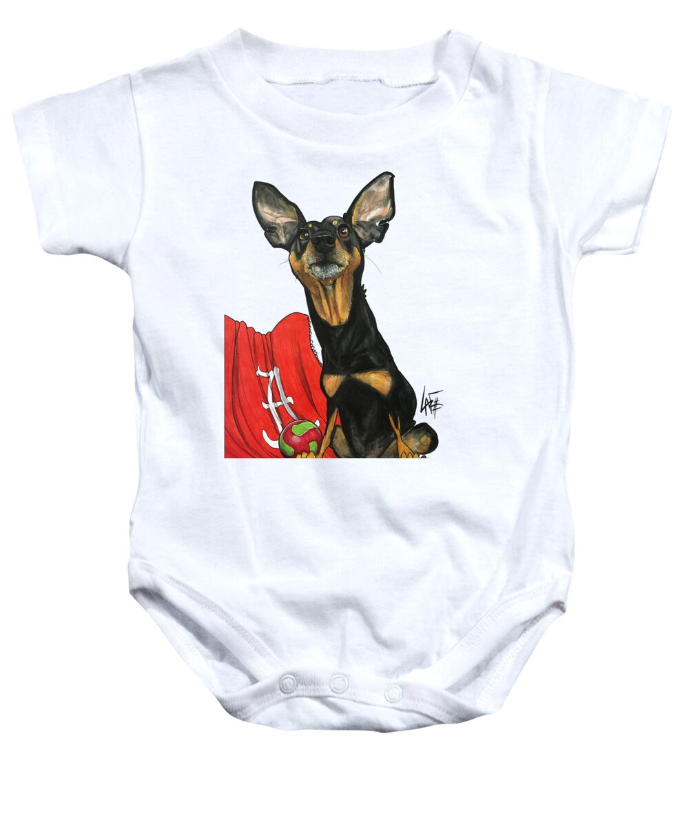 Randolph Baby Onesie featuring the drawing Randolph 3955 by John LaFree