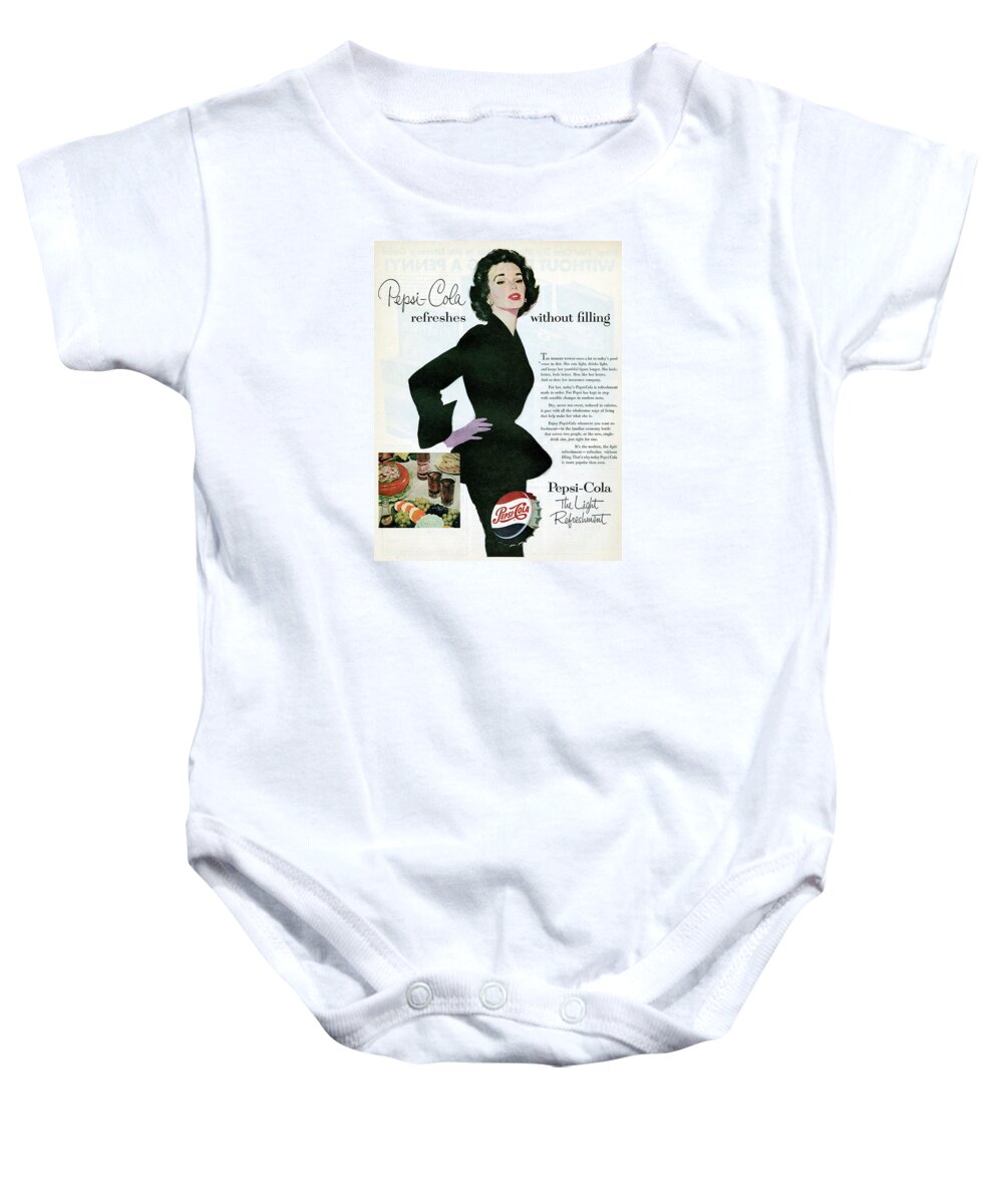 Americana Baby Onesie featuring the digital art Refreshes Without filling by Kim Kent