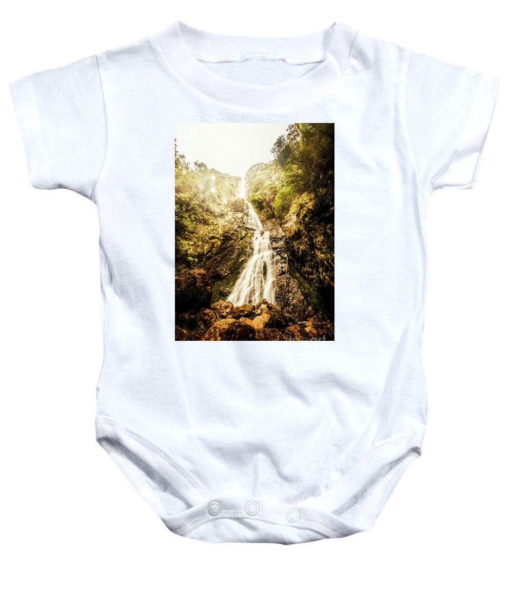 Scenic Baby Onesie featuring the photograph River Rush by Jorgo Photography