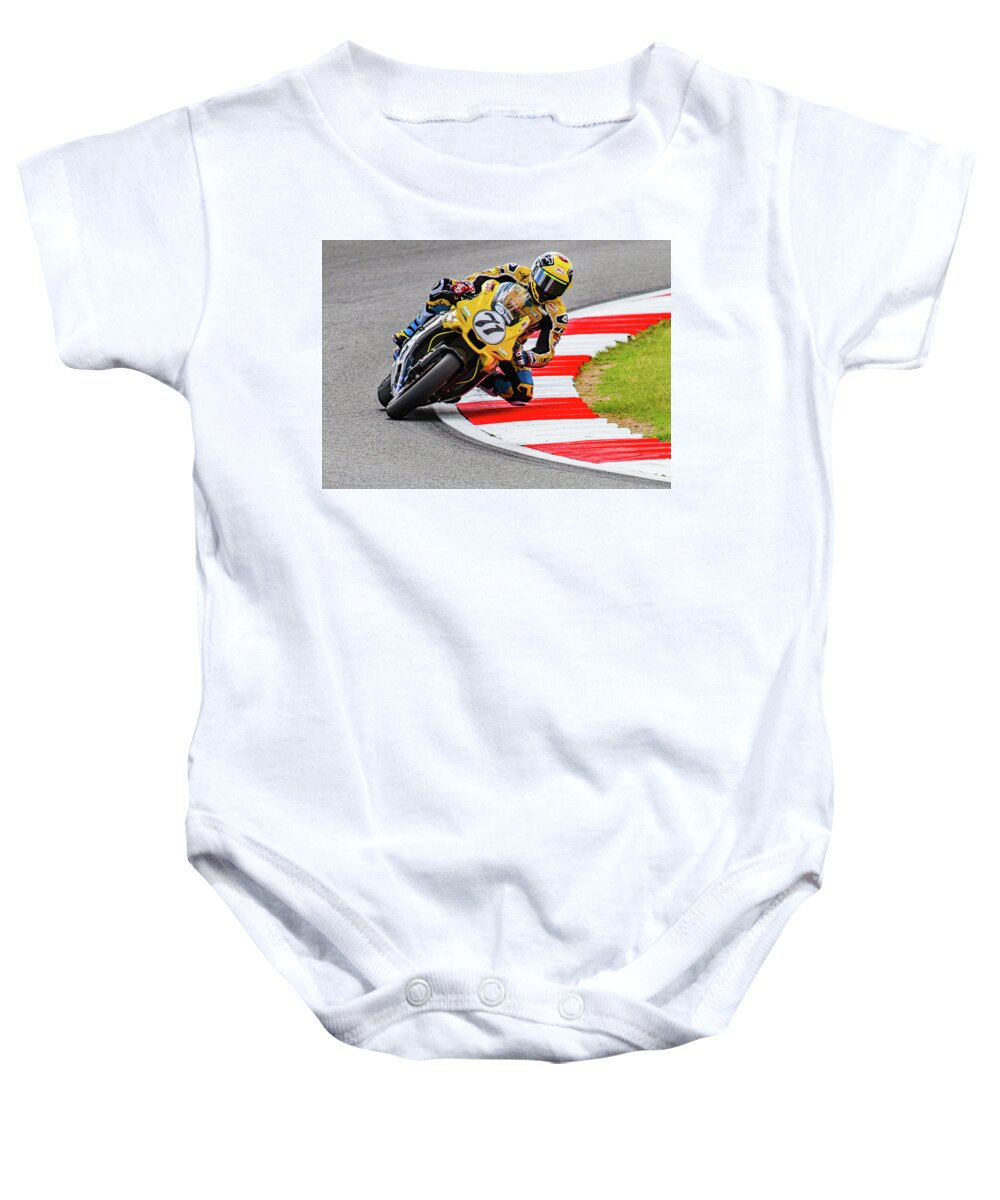 Bsb Baby Onesie featuring the photograph Road Racer - Number 71 by Ed James