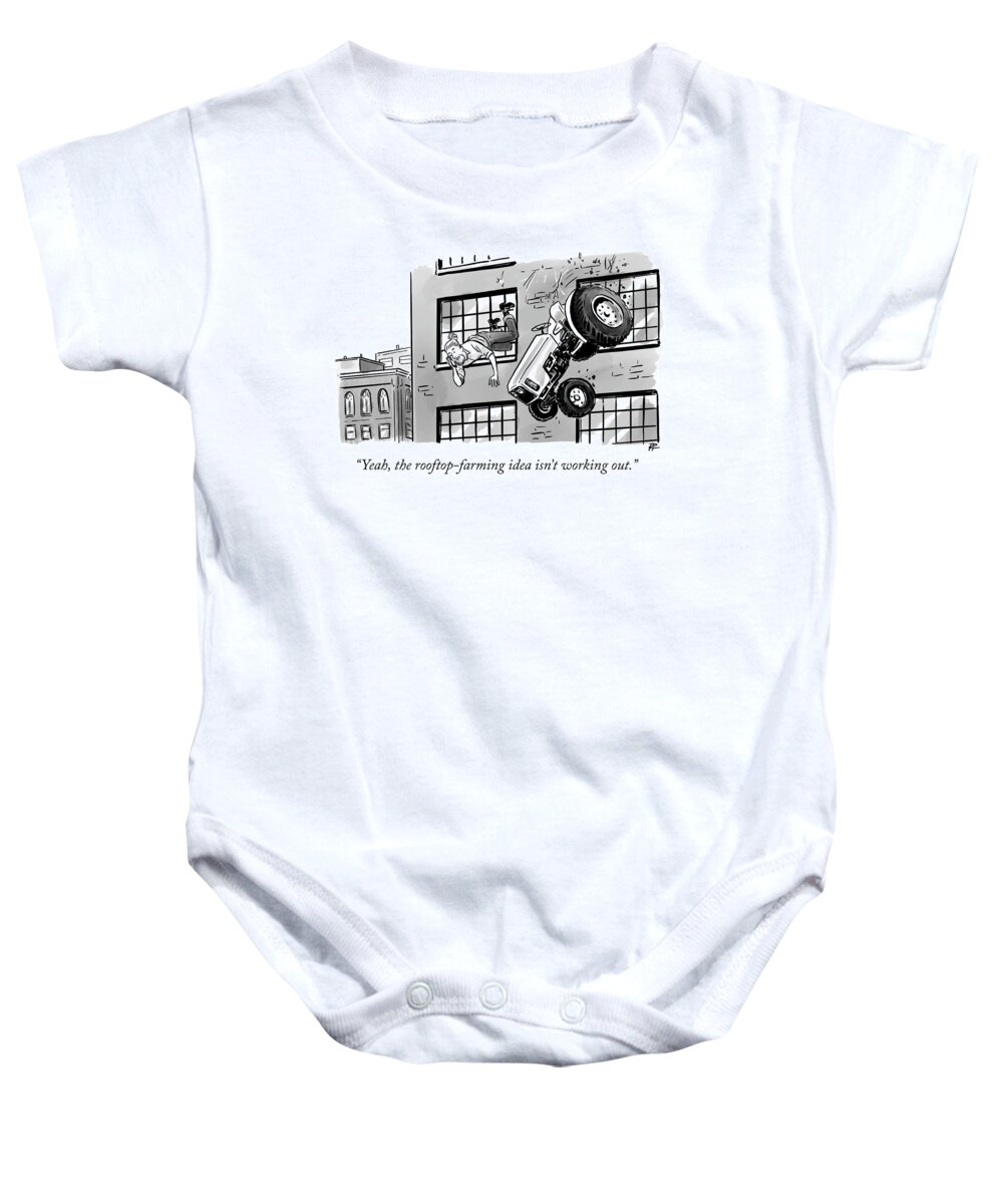 Yeah Baby Onesie featuring the drawing Rooftop Farming by Pia Guerra
