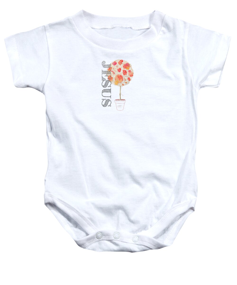 Jesus Baby Onesie featuring the digital art Rooted and firmly grounded in love by Payet Emmanuel
