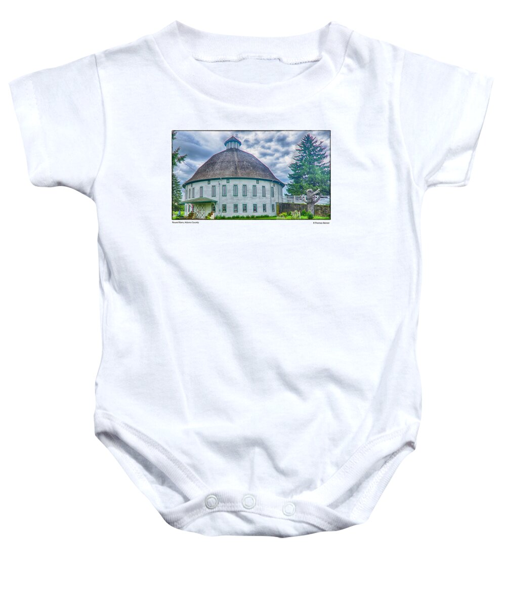 Barn Baby Onesie featuring the photograph Round Barn, Adams County by R Thomas Berner