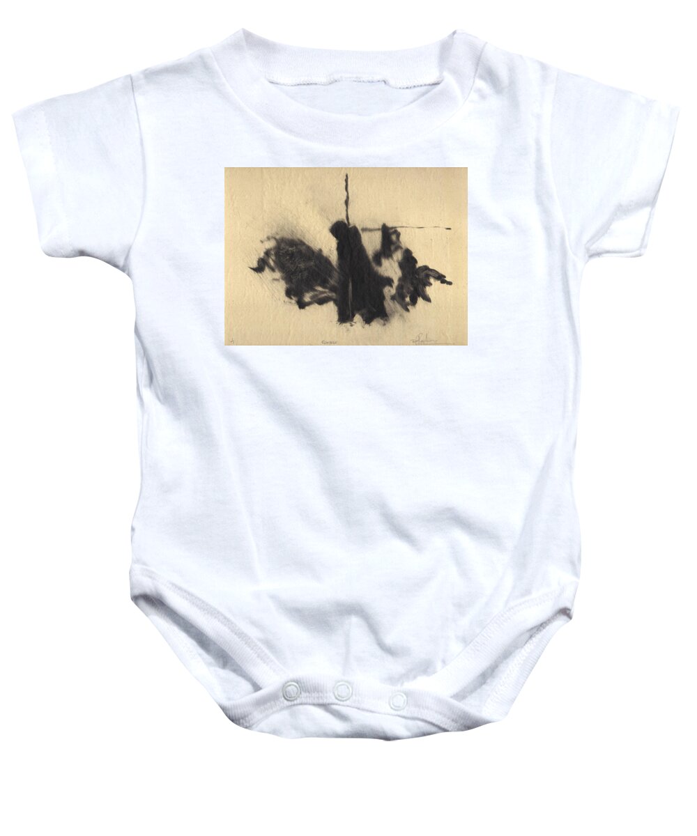 Travelers Baby Onesie featuring the painting Rumble by David Ladmore