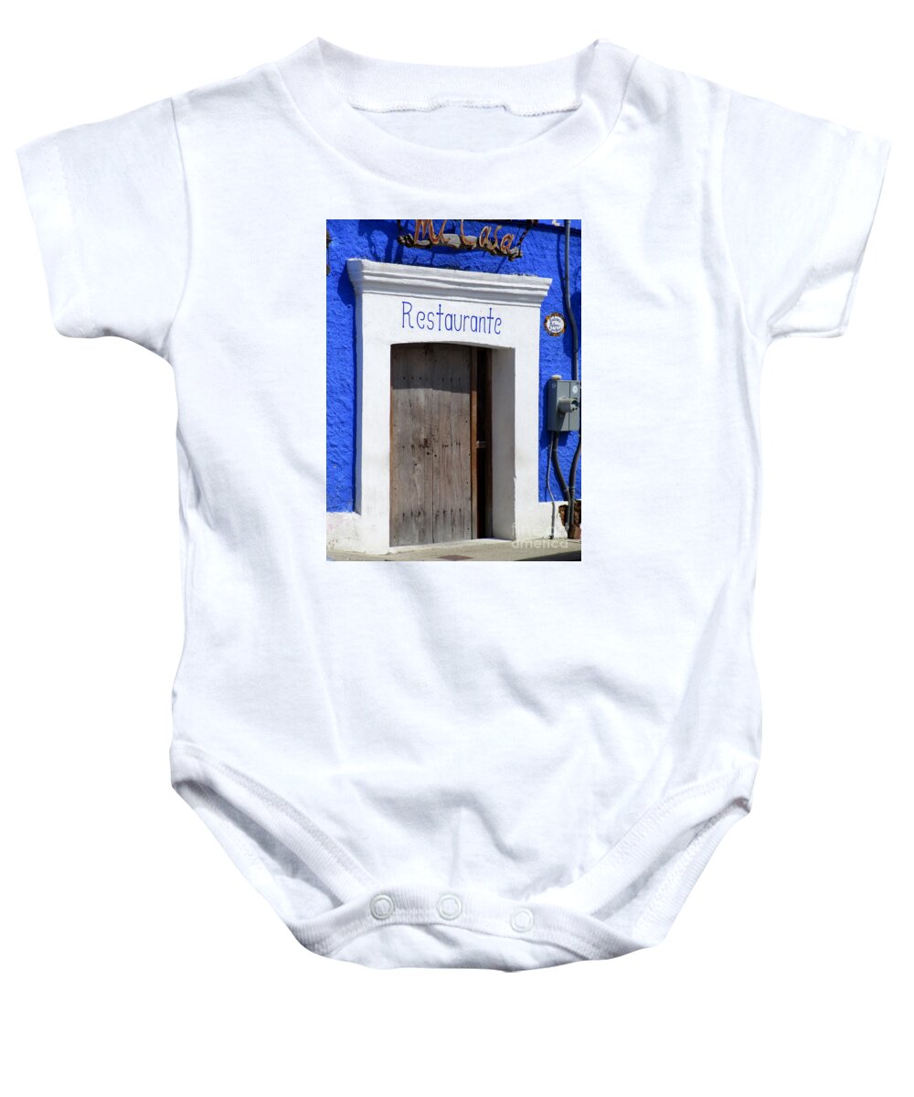 San Jose Del Cabo Baby Onesie featuring the photograph San Jose Del Cabo Door 4 by Randall Weidner