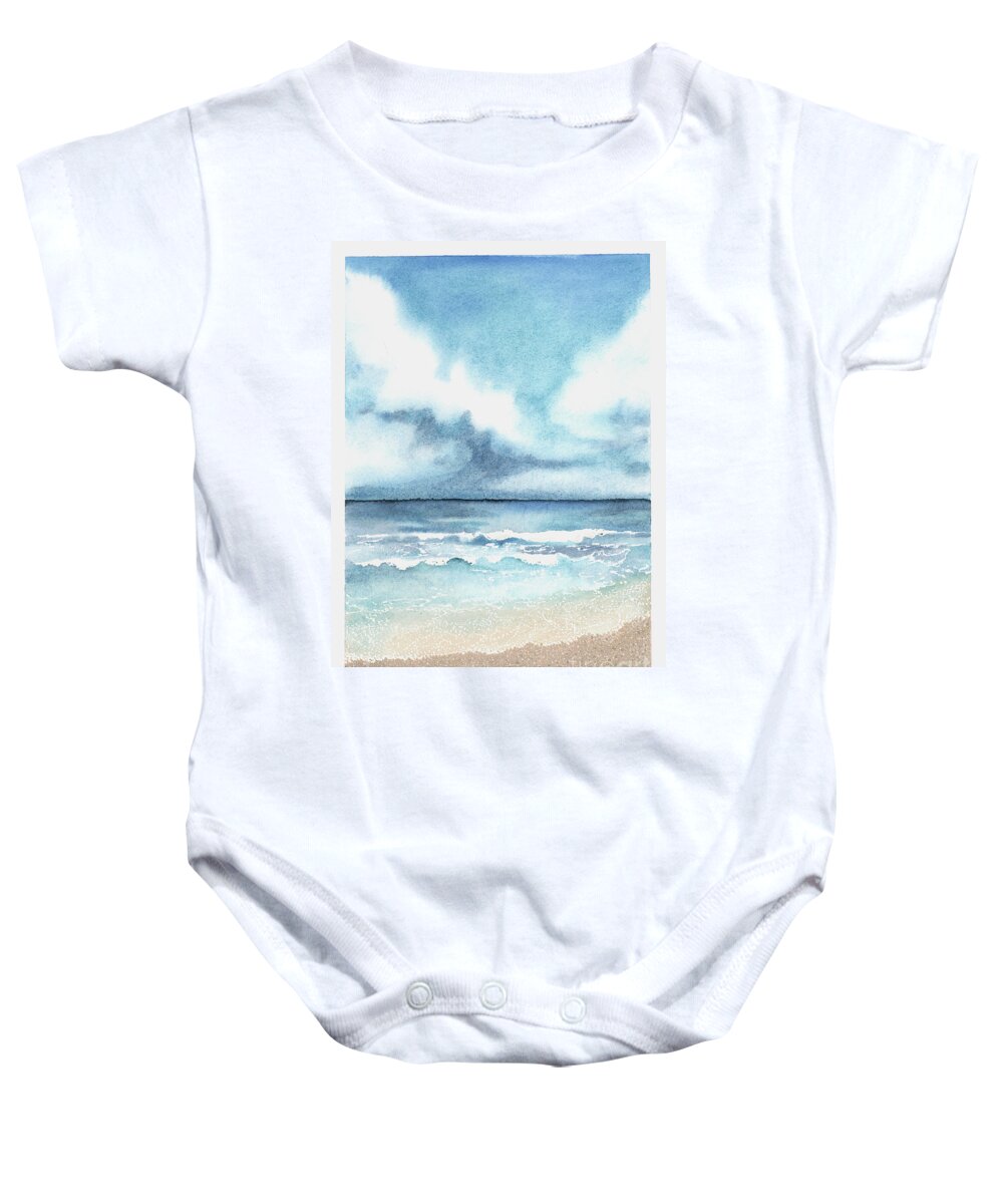 Beach Baby Onesie featuring the painting Sand Key by Hilda Wagner