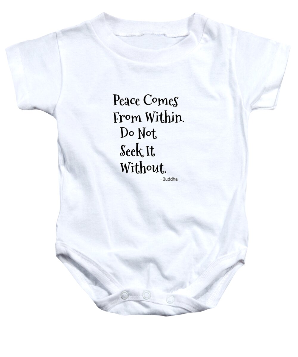 Buddha Baby Onesie featuring the mixed media Seek It by Joseph S Giacalone