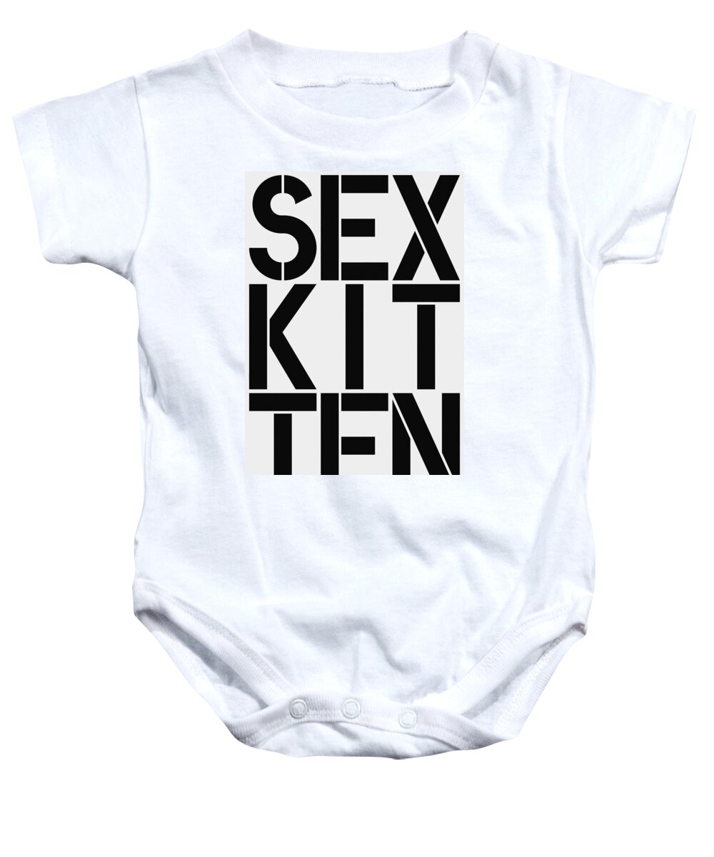 Sex Baby Onesie featuring the painting Sex Kitten by Three Dots
