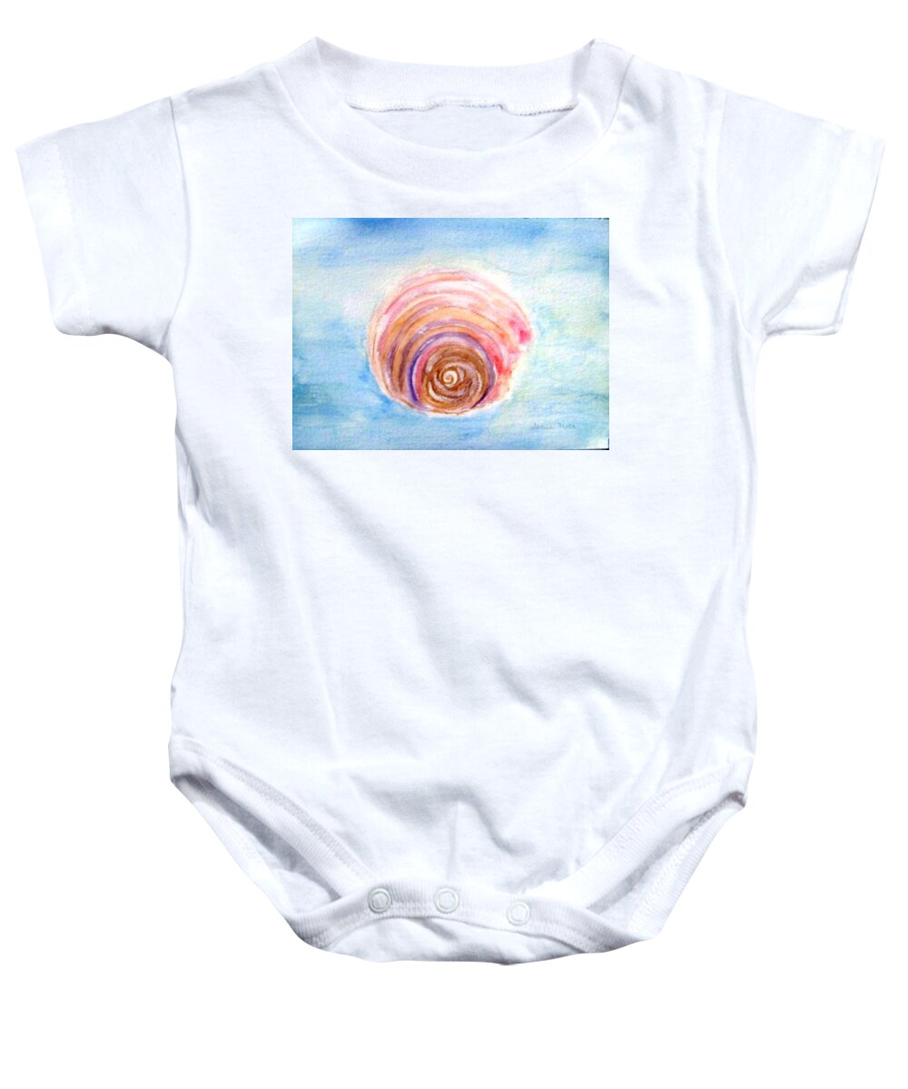Sea Baby Onesie featuring the painting Shell by Jamie Frier