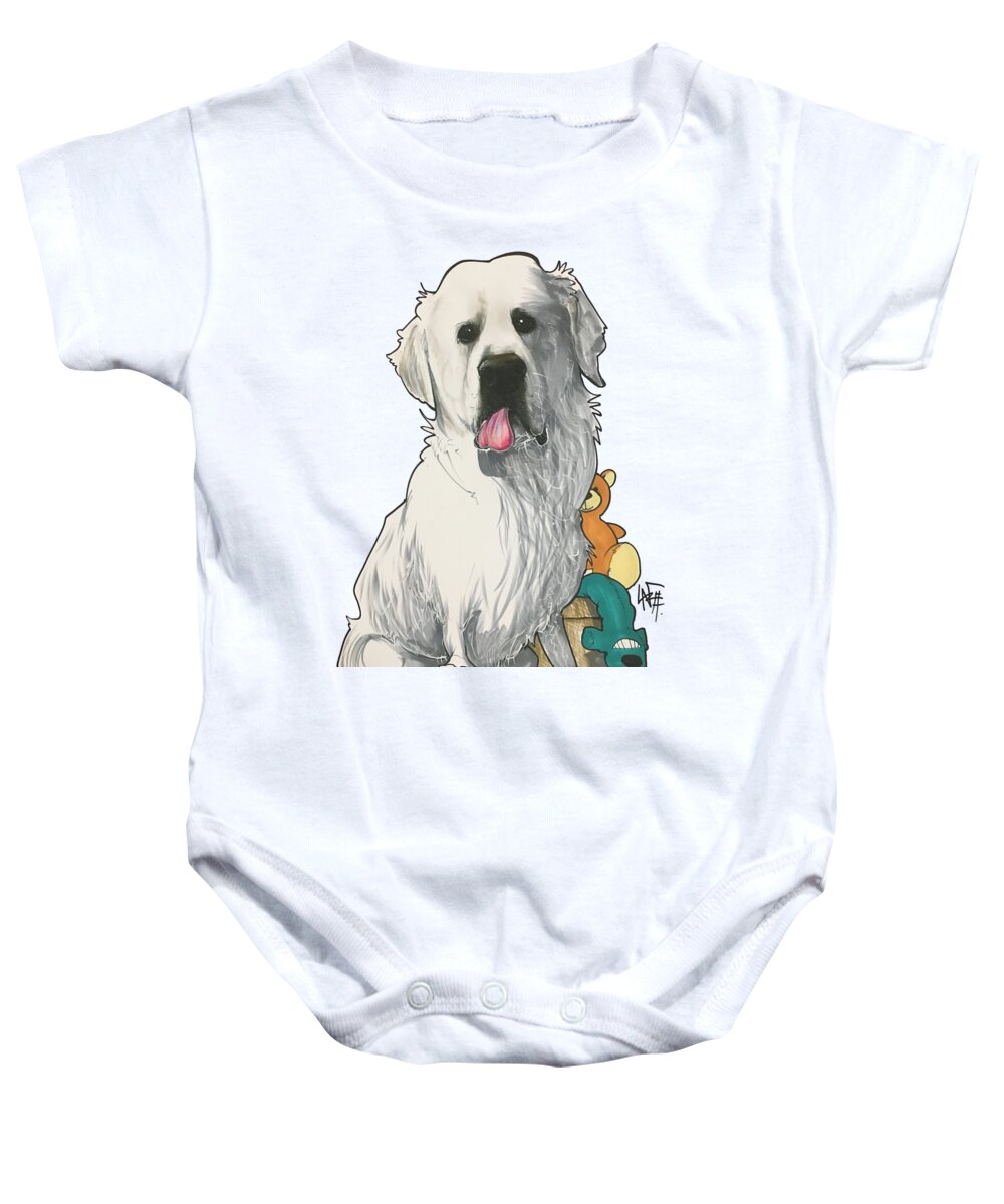 Canine Caricatures Baby Onesie featuring the drawing Smith 3174 by Canine Caricatures By John LaFree
