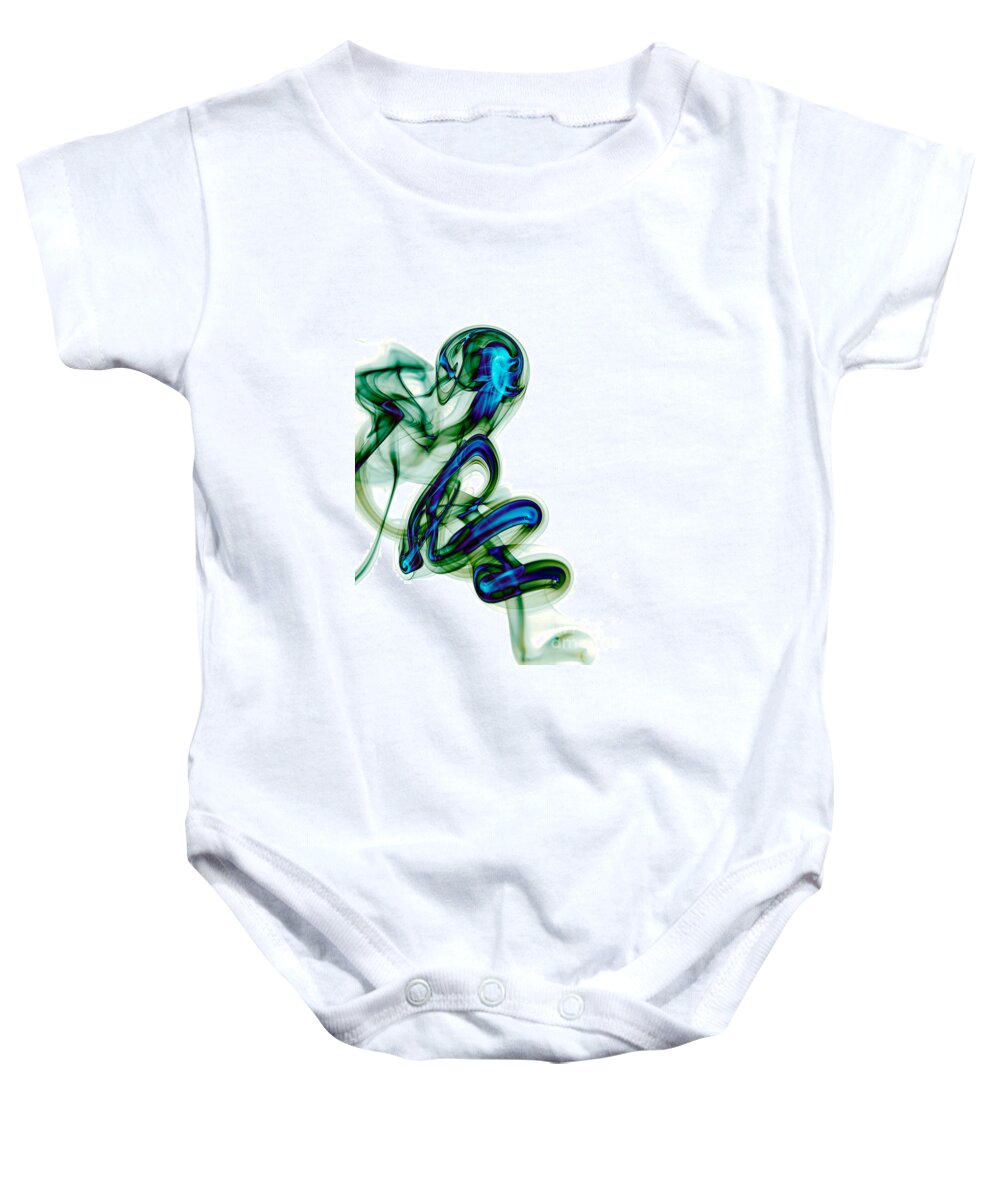 Abstract Baby Onesie featuring the photograph smoke XL by Joerg Lingnau
