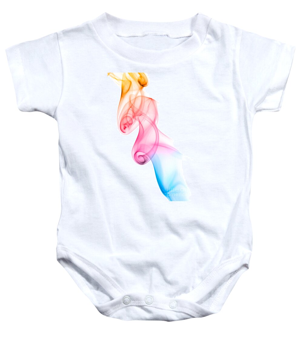 Abstract Baby Onesie featuring the photograph smoke XXV by Joerg Lingnau