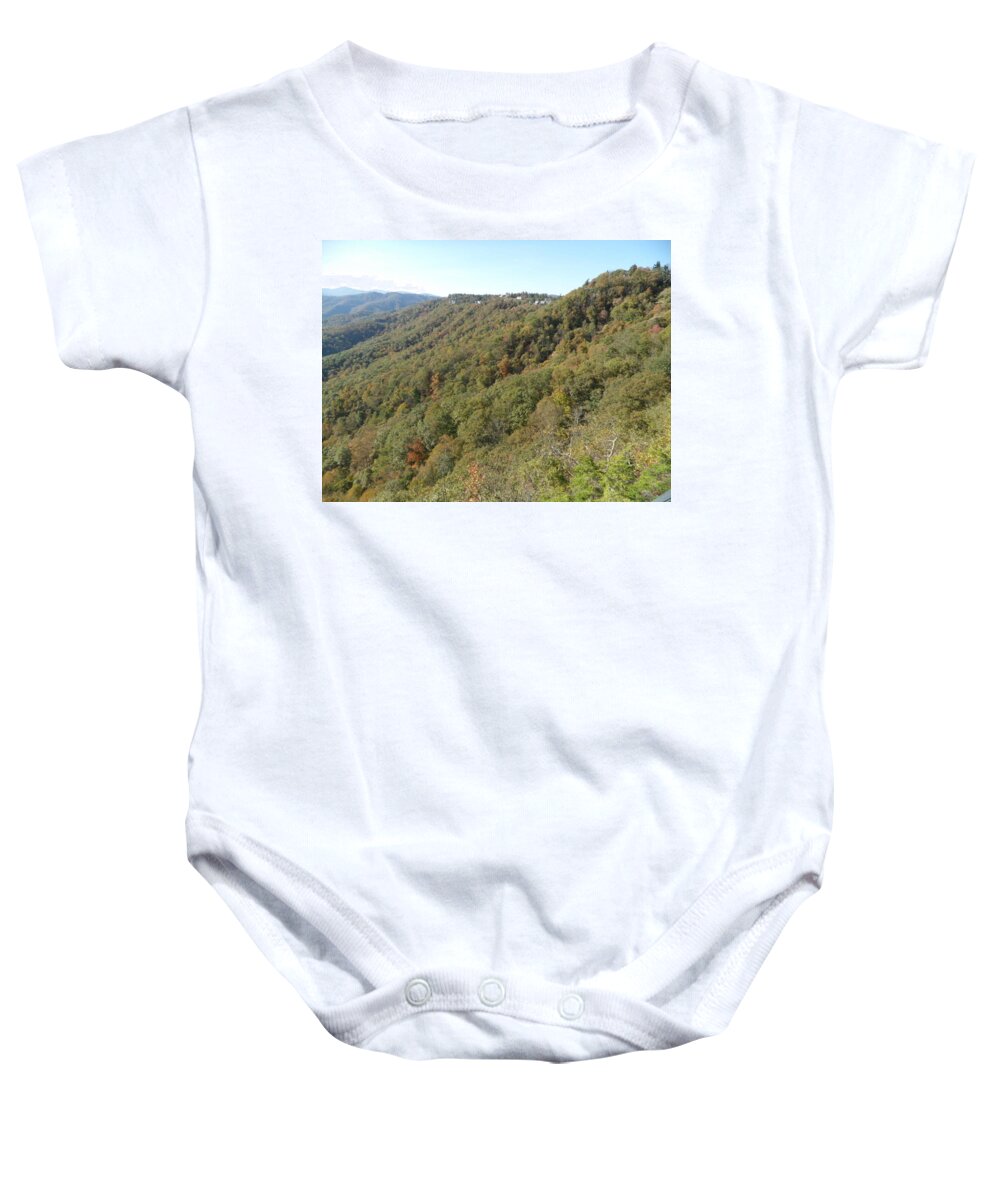 Smoky Mountains Baby Onesie featuring the photograph Smokies 19 by Val Oconnor