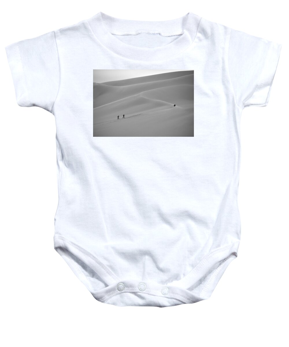 Sand Baby Onesie featuring the photograph Snow or sand by Ivan Slosar