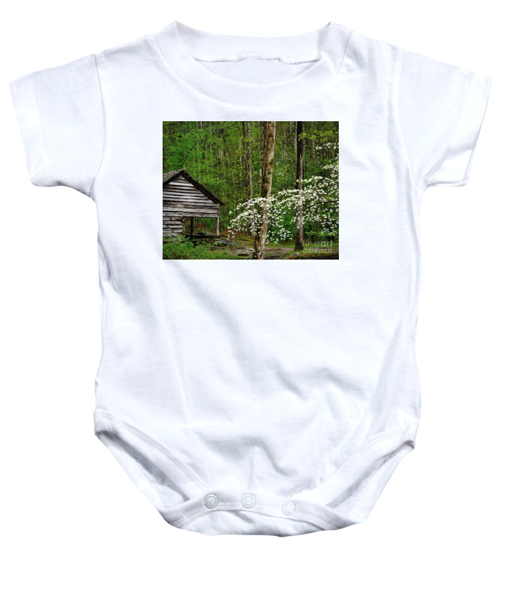 Smokies Baby Onesie featuring the photograph Spring in the woods by Izet Kapetanovic