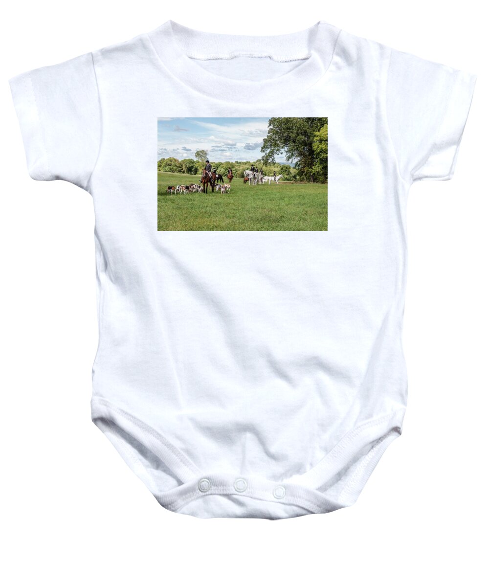 Hunt Baby Onesie featuring the photograph Spring Valley Hounds by Pamela Taylor