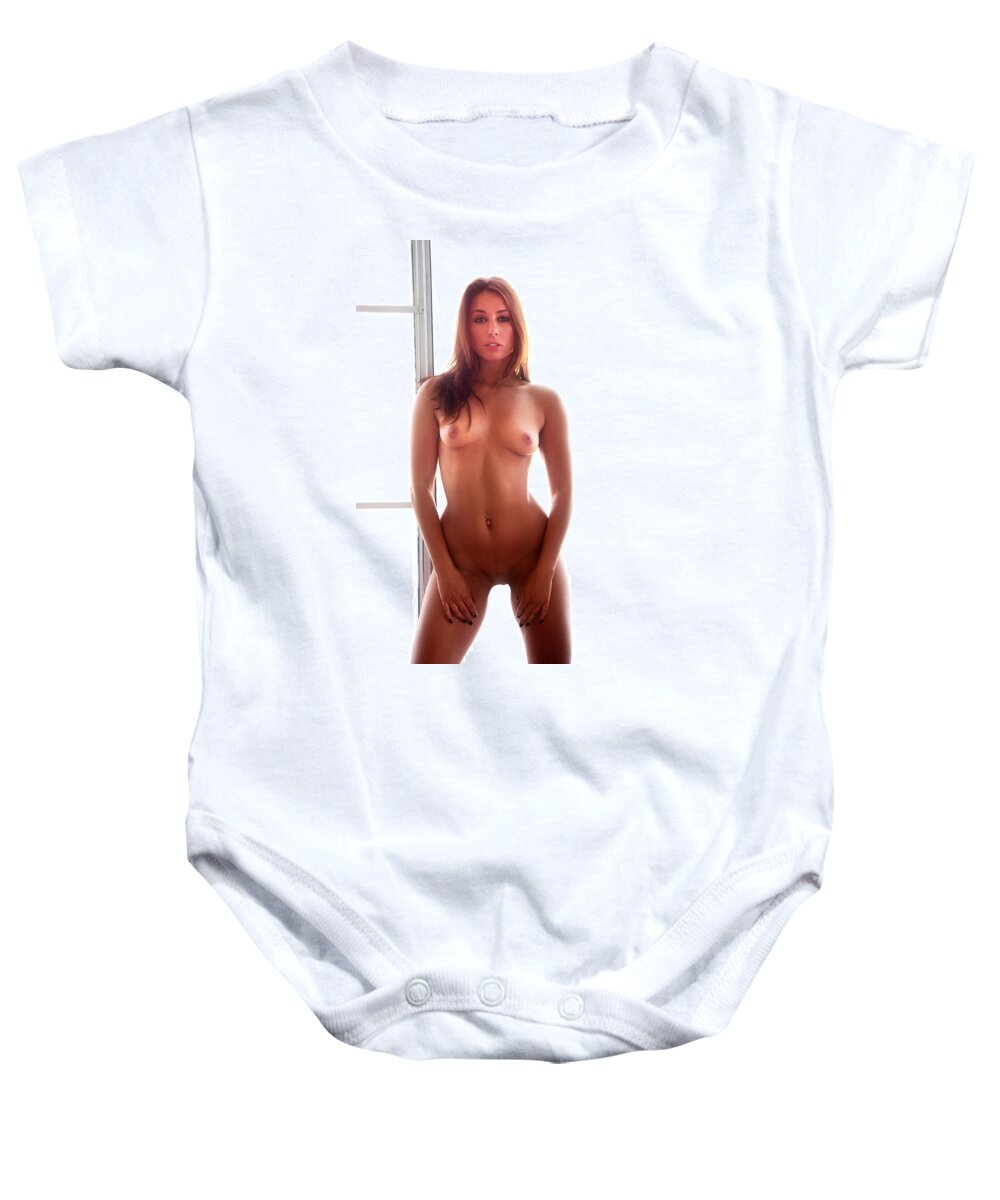 Full Baby Onesie featuring the photograph Standing Nude by Harry Spitz