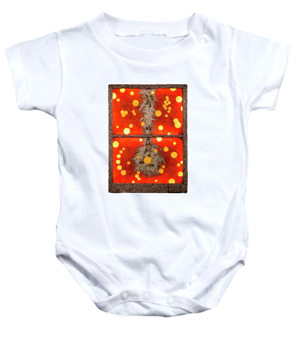 Glass Baby Onesie featuring the glass art Static Pendulum by Christopher Schranck