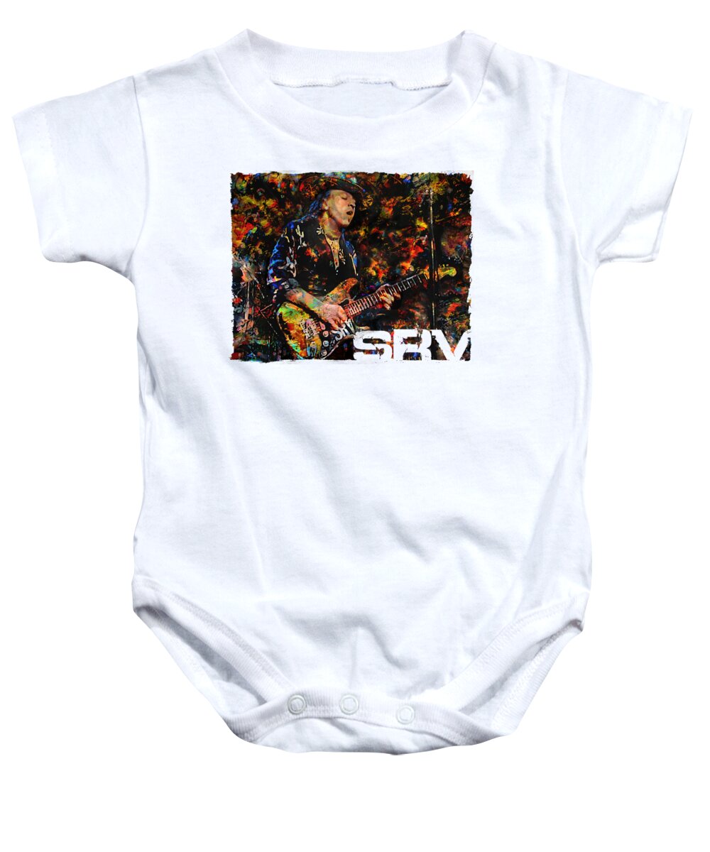 Stevie Ray Vaughan Baby Onesie featuring the photograph Stevie Ray by Mal Bray