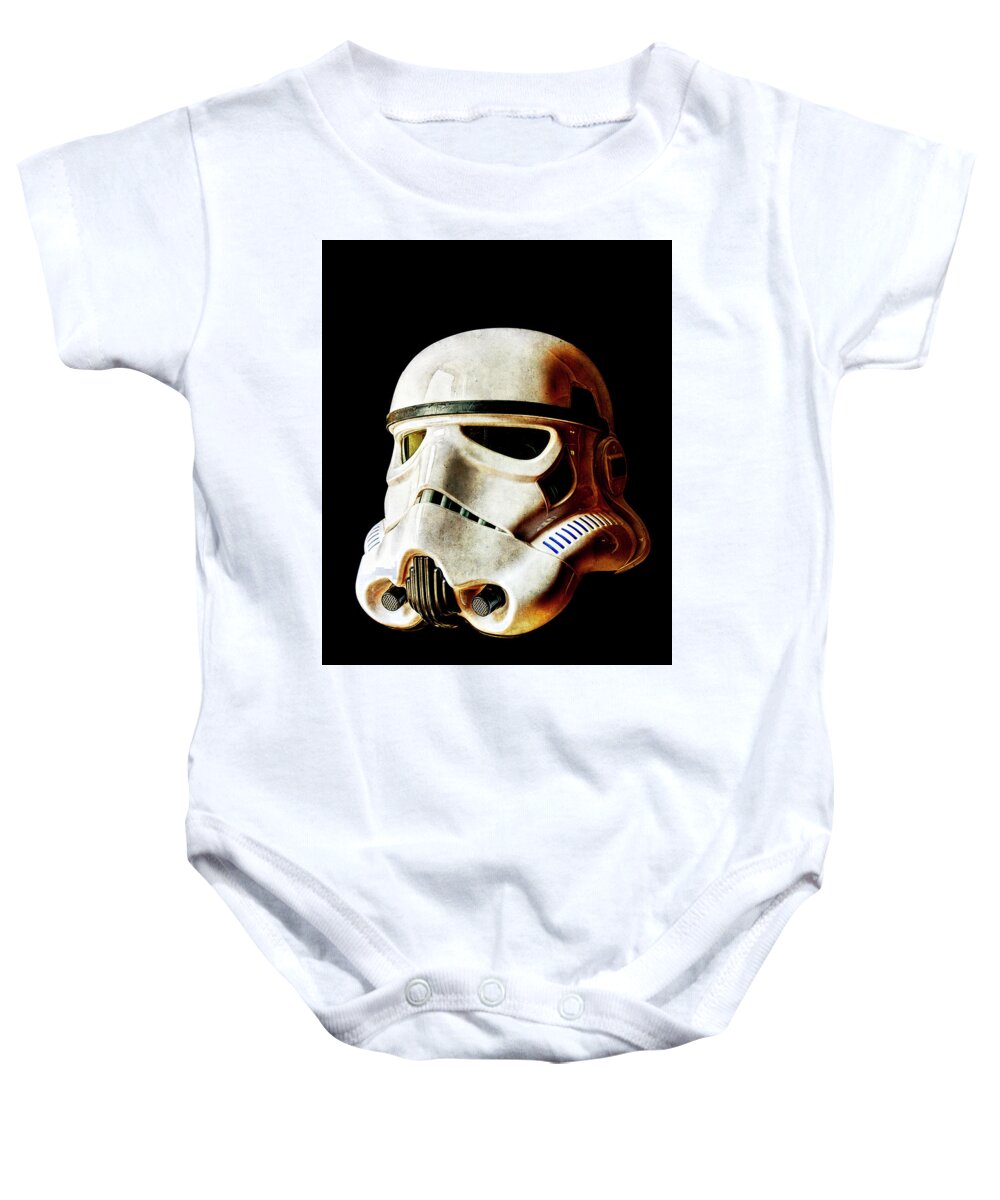 Stormtrooper Baby Onesie featuring the photograph Stormtrooper 3 Weathered by Weston Westmoreland