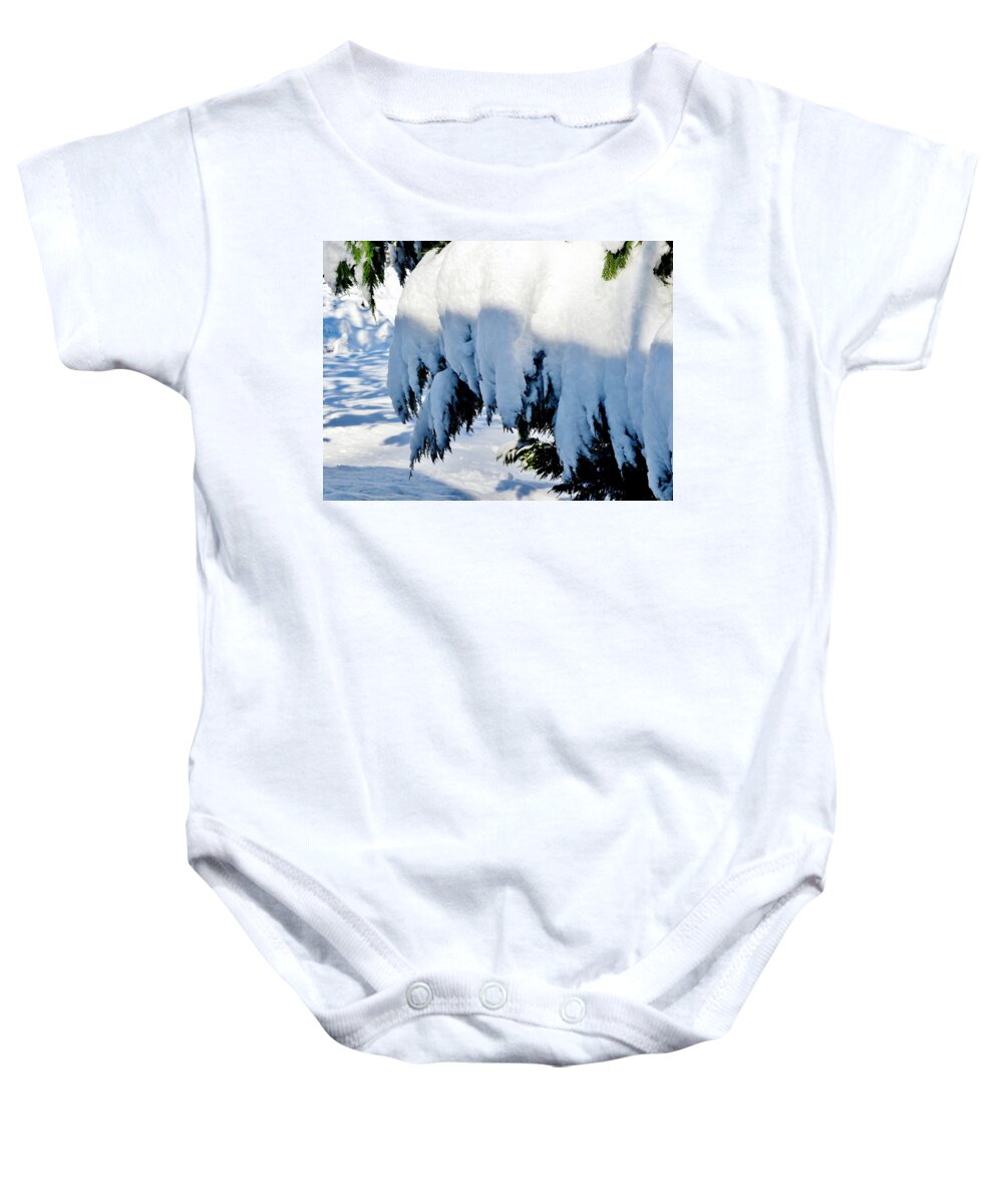 Snow Baby Onesie featuring the photograph Struggling to Live by Eileen Brymer