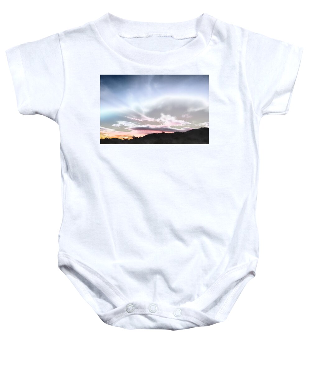 Desert Landscape Baby Onesie featuring the photograph Submarine in the Sky by Judy Kennedy