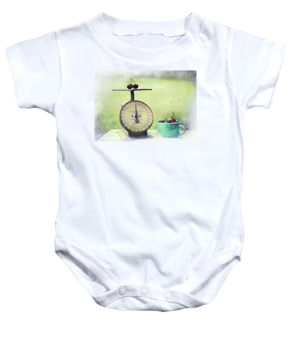 Cherries Baby Onesie featuring the photograph Summer Weight by Joy Gerow