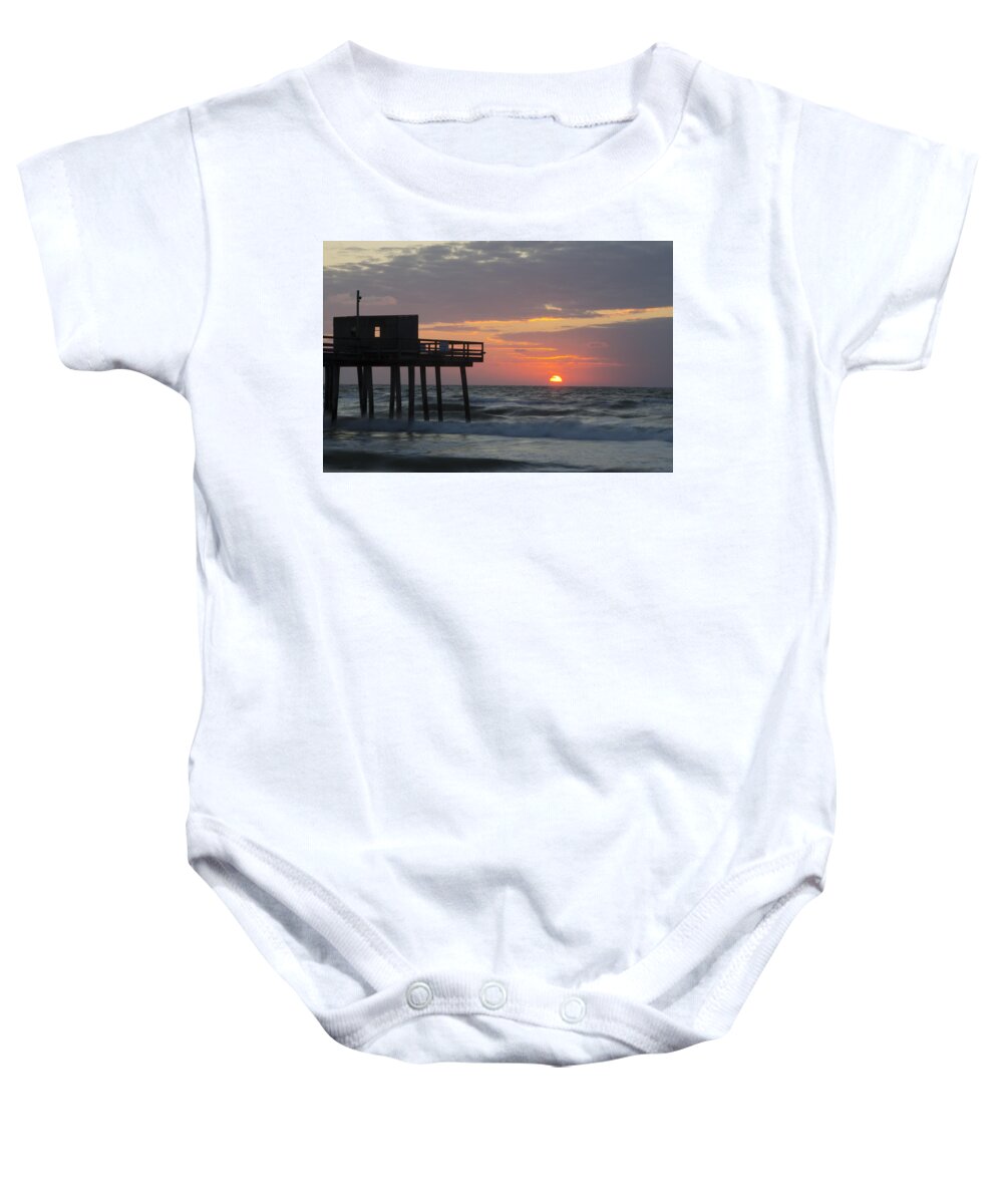 Summertime Baby Onesie featuring the photograph Summertime in Avalon New Jersey by Bill Cannon
