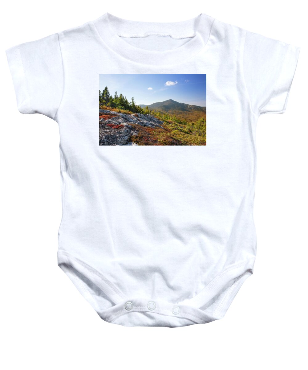 Maine Baby Onesie featuring the photograph Sunday River Whitecap Autumn by White Mountain Images