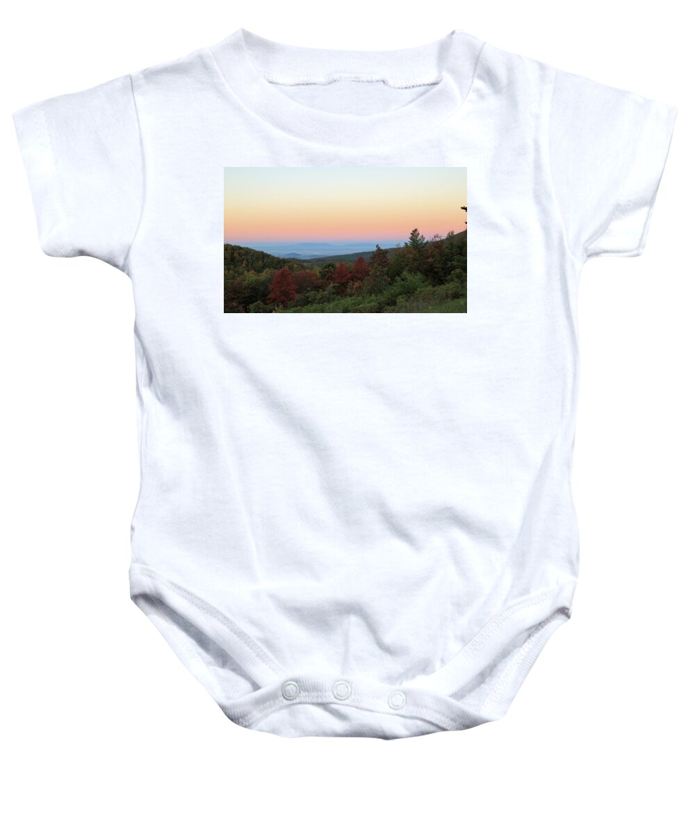 Photosbymch Baby Onesie featuring the photograph Sunrise over the Shenandoah Valley by M C Hood