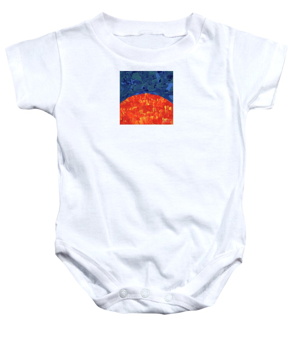 Sun Baby Onesie featuring the painting Sunrise Sunset 5 by Diane Thornton