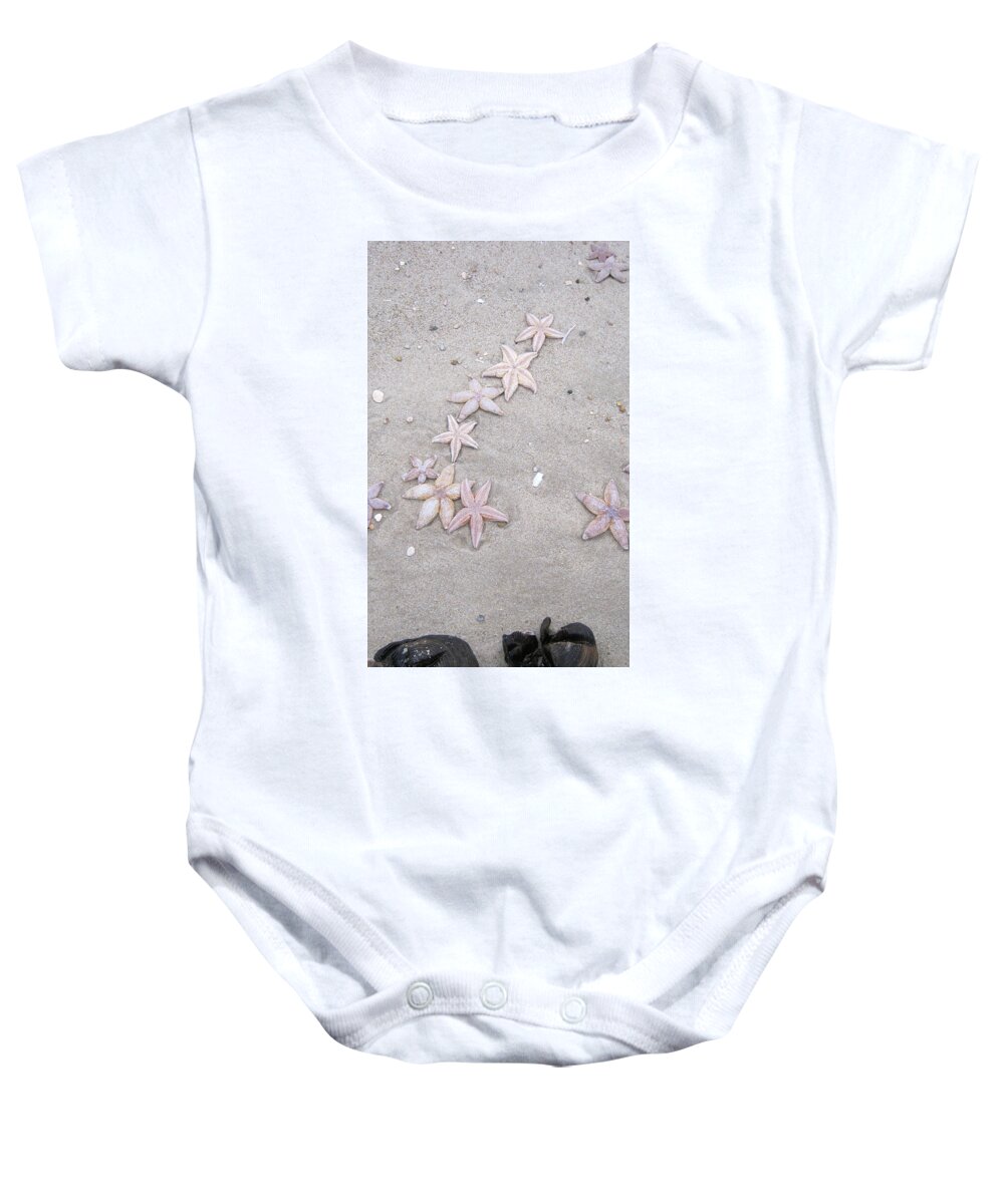 Sylt Shooting Star Baby Onesie featuring the photograph Sylt shooting star by Heidi Sieber