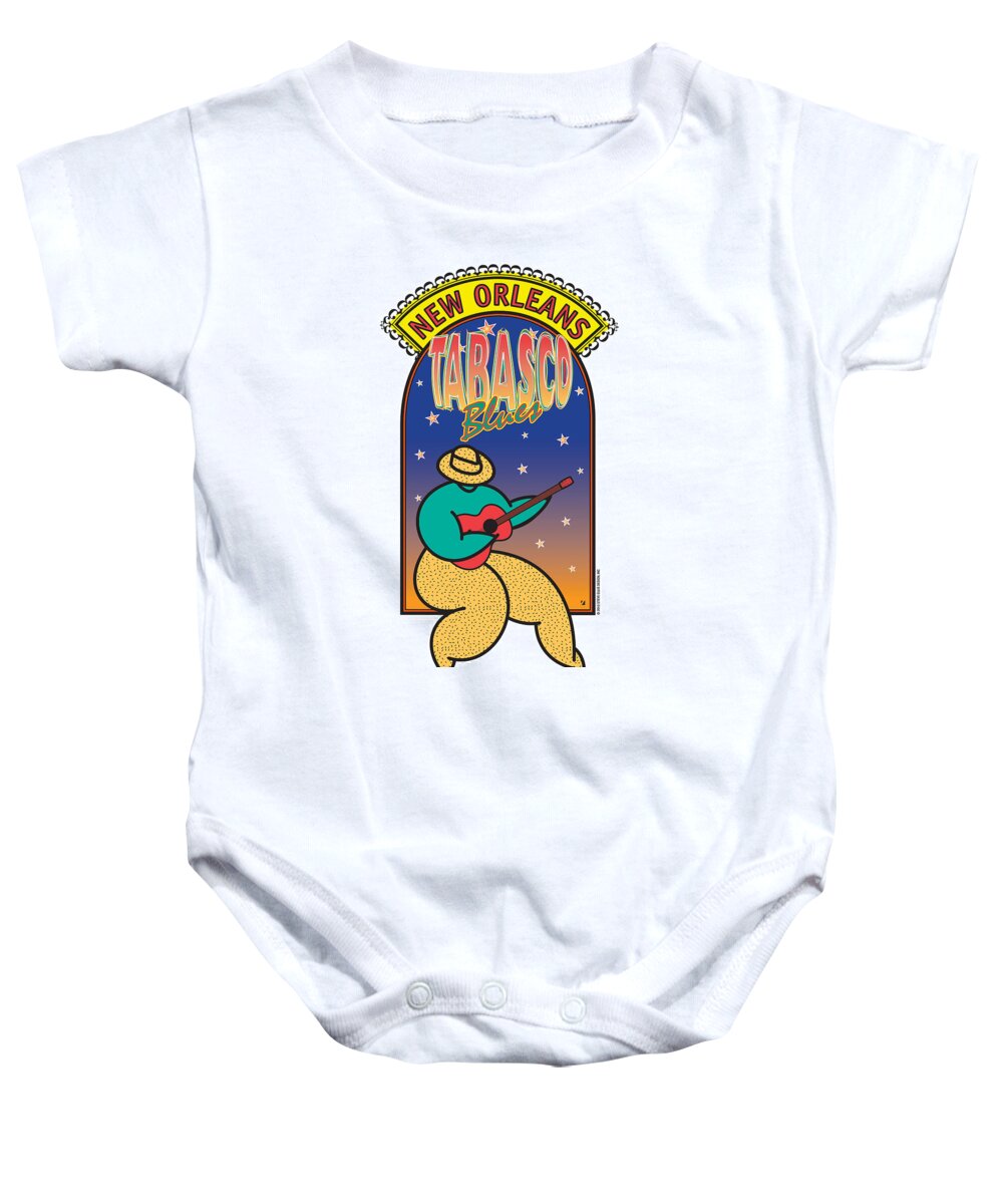 Music Baby Onesie featuring the digital art Tabasco Blues by Steve Ellis