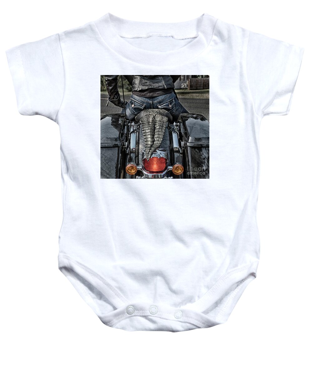 2015 Girls Ride Baby Onesie featuring the photograph Tail of the Dragon Human Interest Art by Kaylyn Franks. by Kaylyn Franks