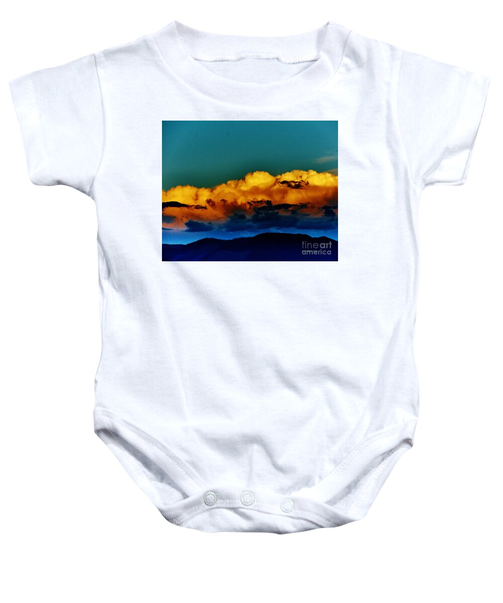 Santa Baby Onesie featuring the photograph Taos Clouds III by Charles Muhle