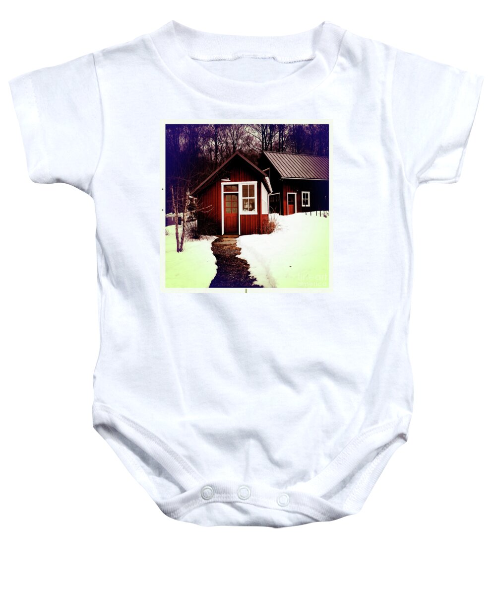 Barn Baby Onesie featuring the photograph The Bally House Greenhouse by Kevyn Bashore